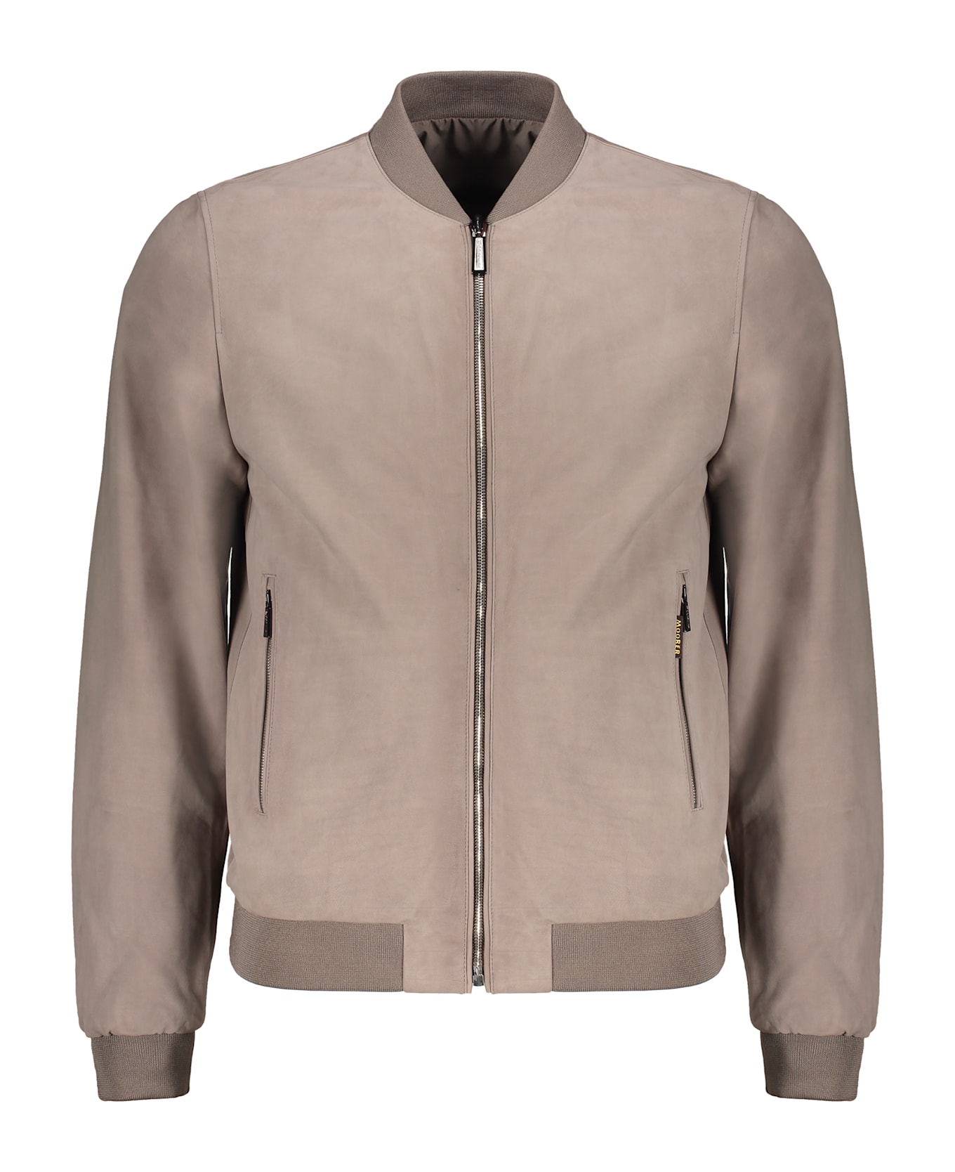 Moorer Leather Jacket - taupe