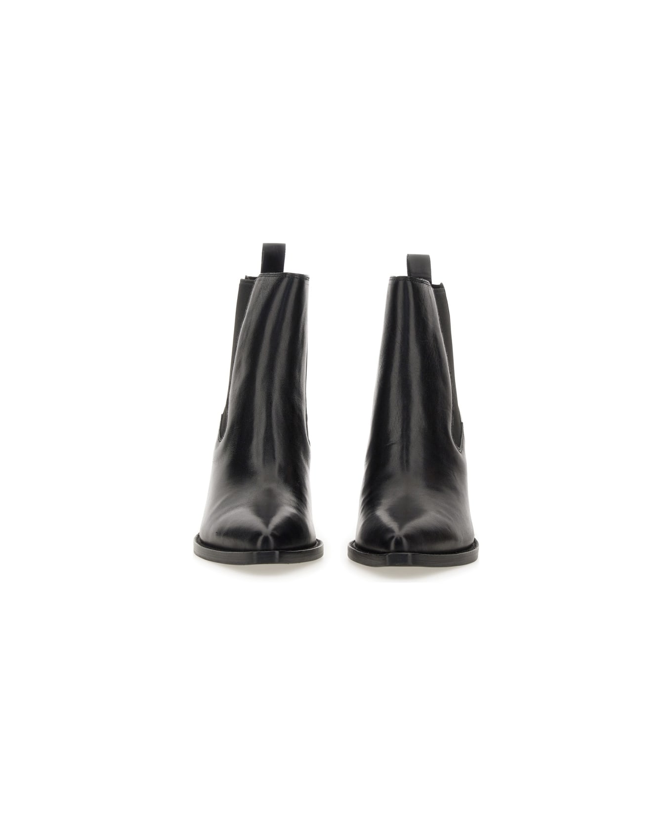 Ash Leather Boot - BLACK