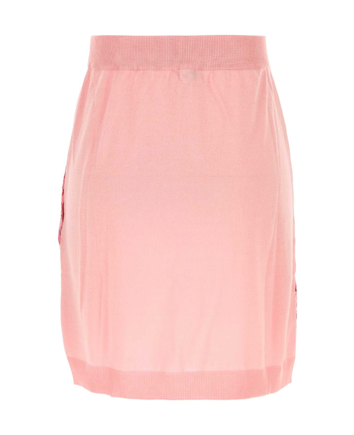 Etro Pink Cotton Blend Mini Skirt - ROSA