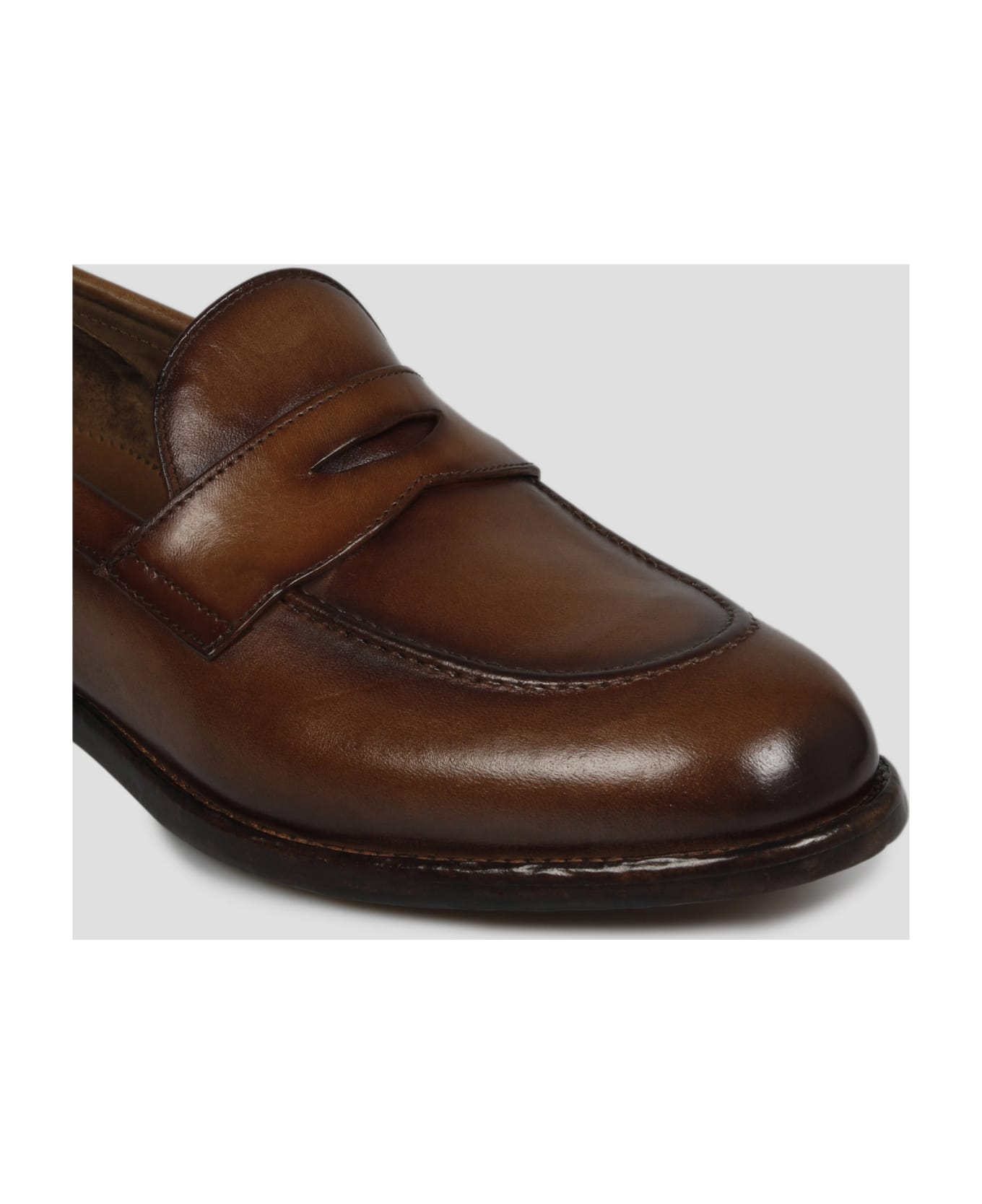 Officine Creative Leather Penny Loafers - Brown