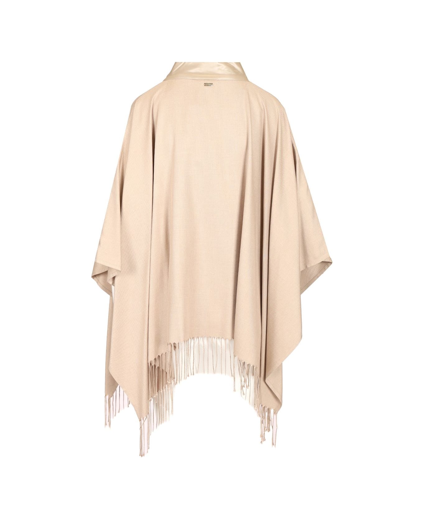 Herno Silk Matting Cape - Beige