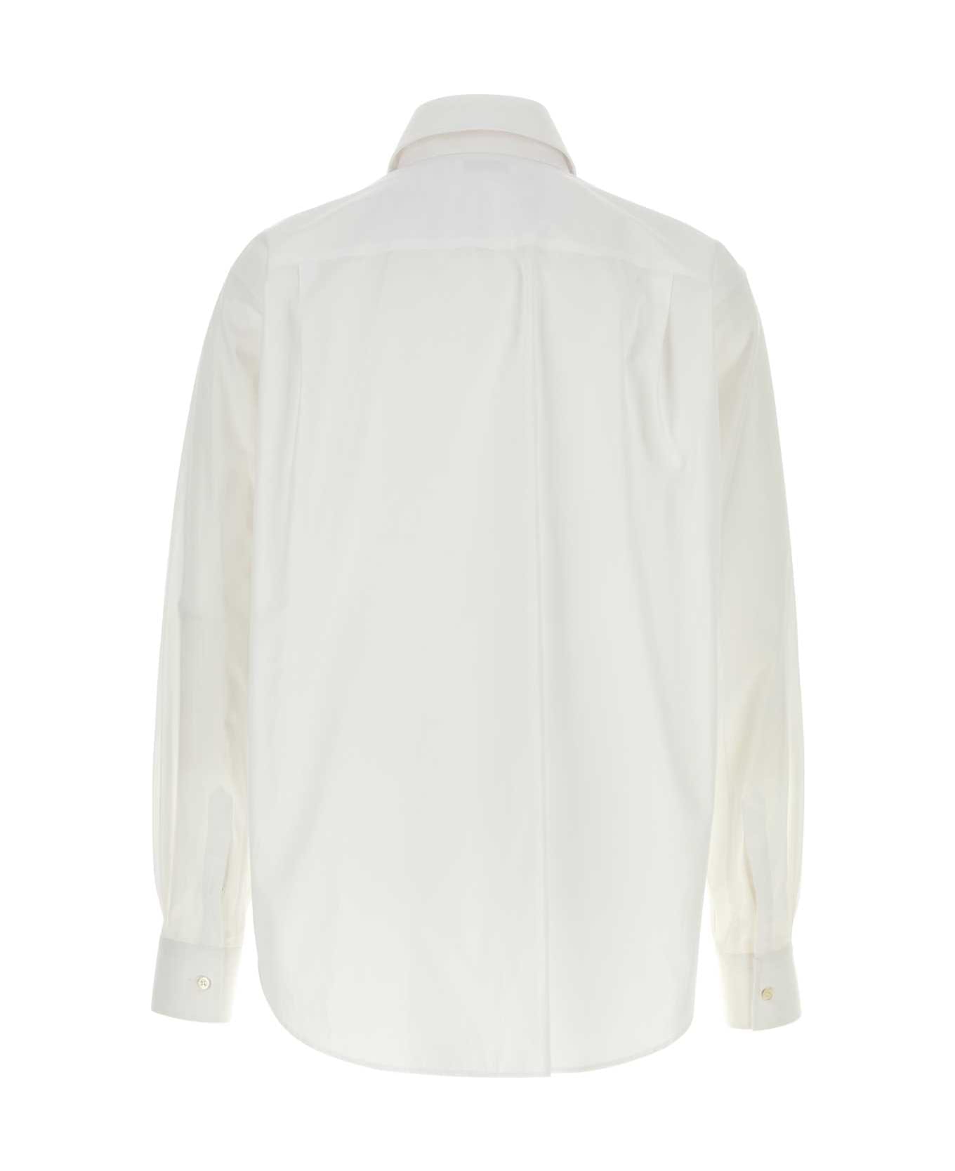 White Poplin Shirt - Thumbnail 1