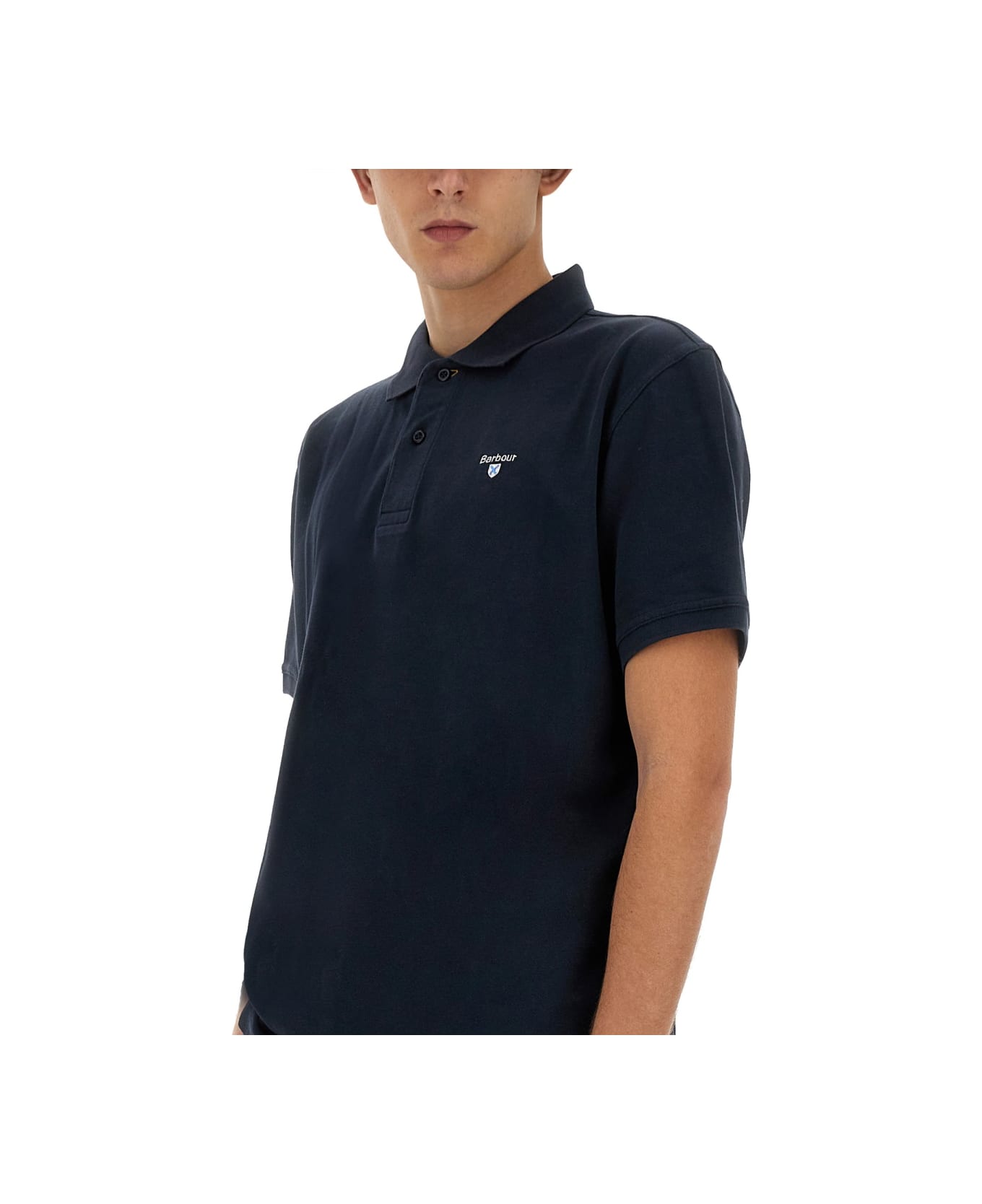Barbour Polo With Logo - BLUE