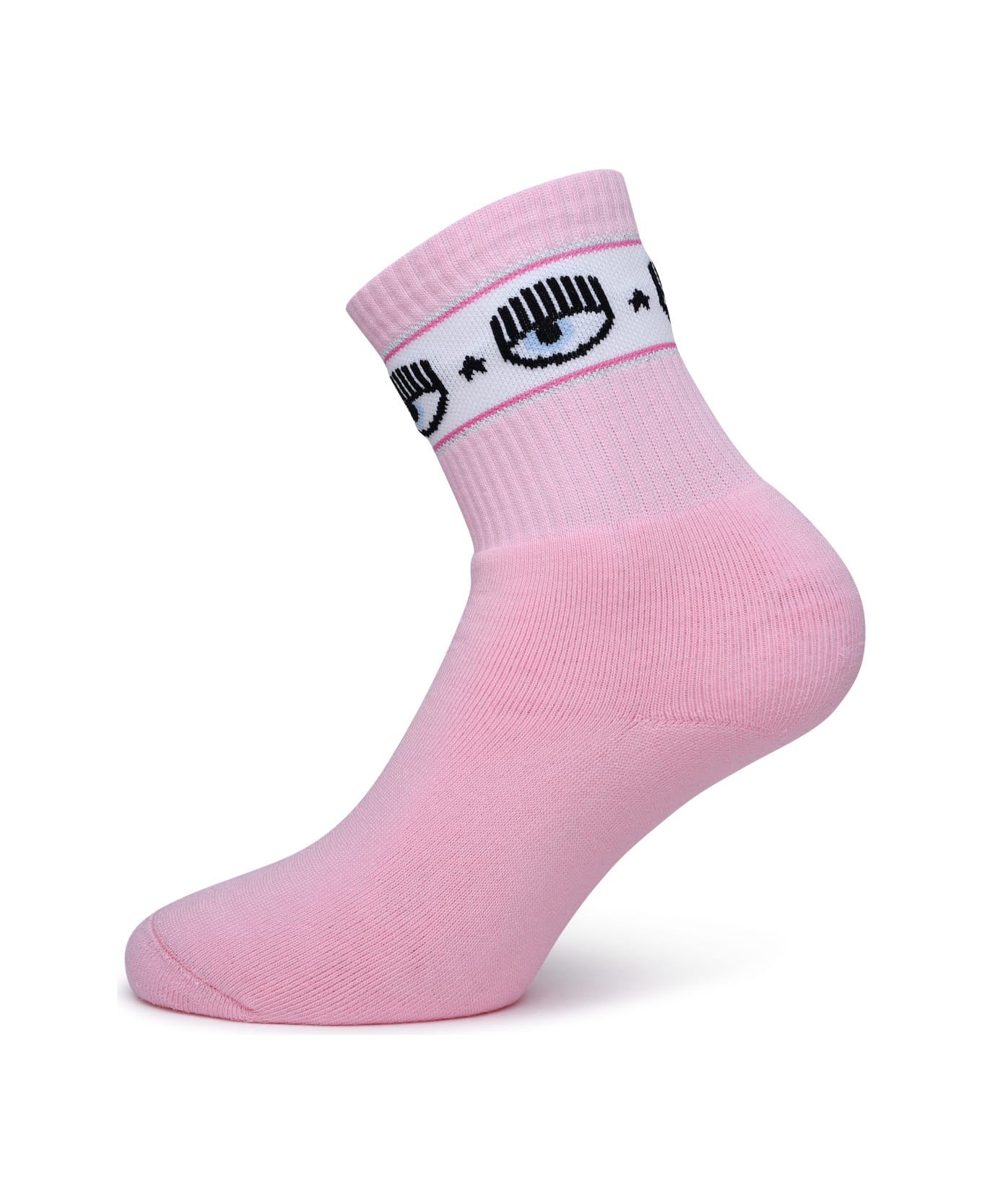 Chiara Ferragni Pink Cotton Blend Socks - Pink