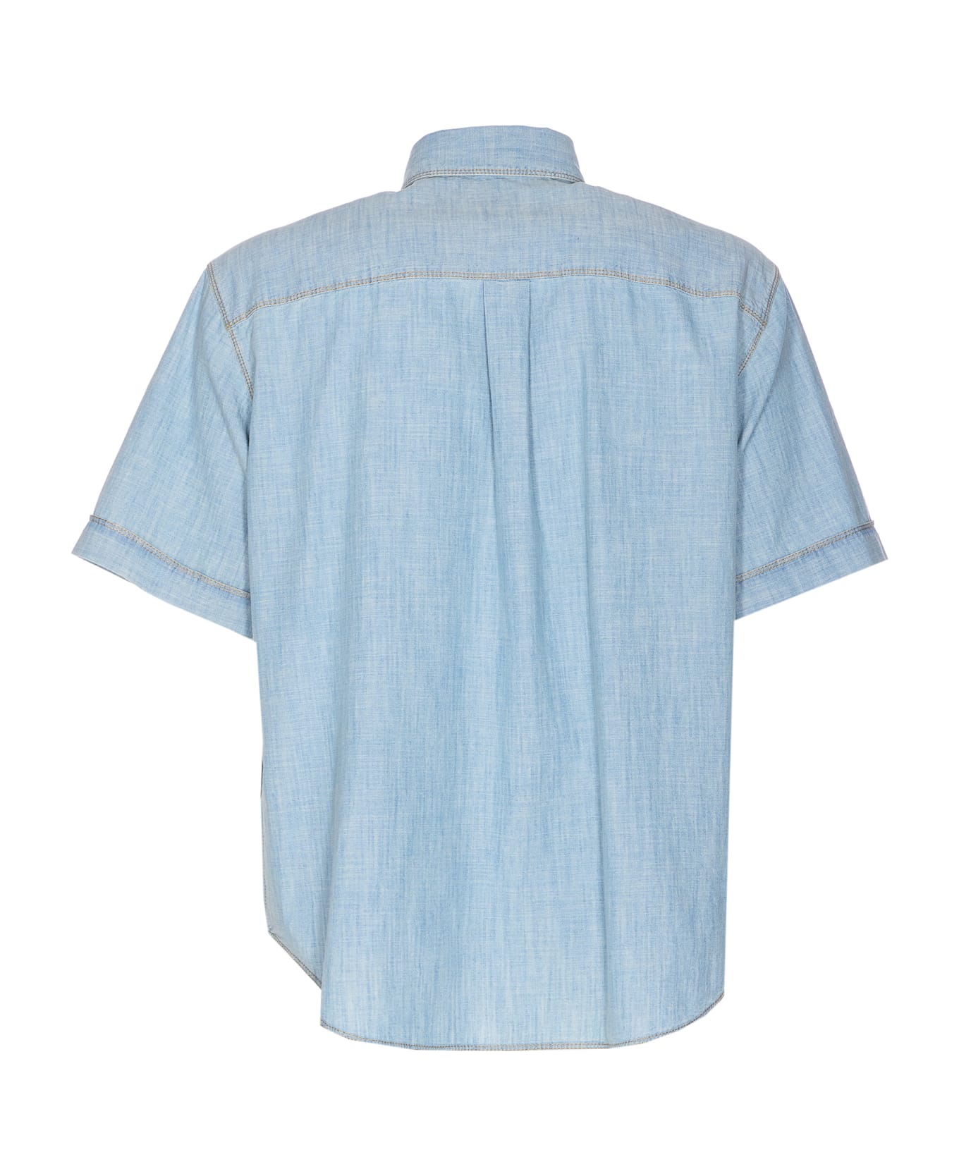 Fendi Ff Stitching Logo Shirt - Blue
