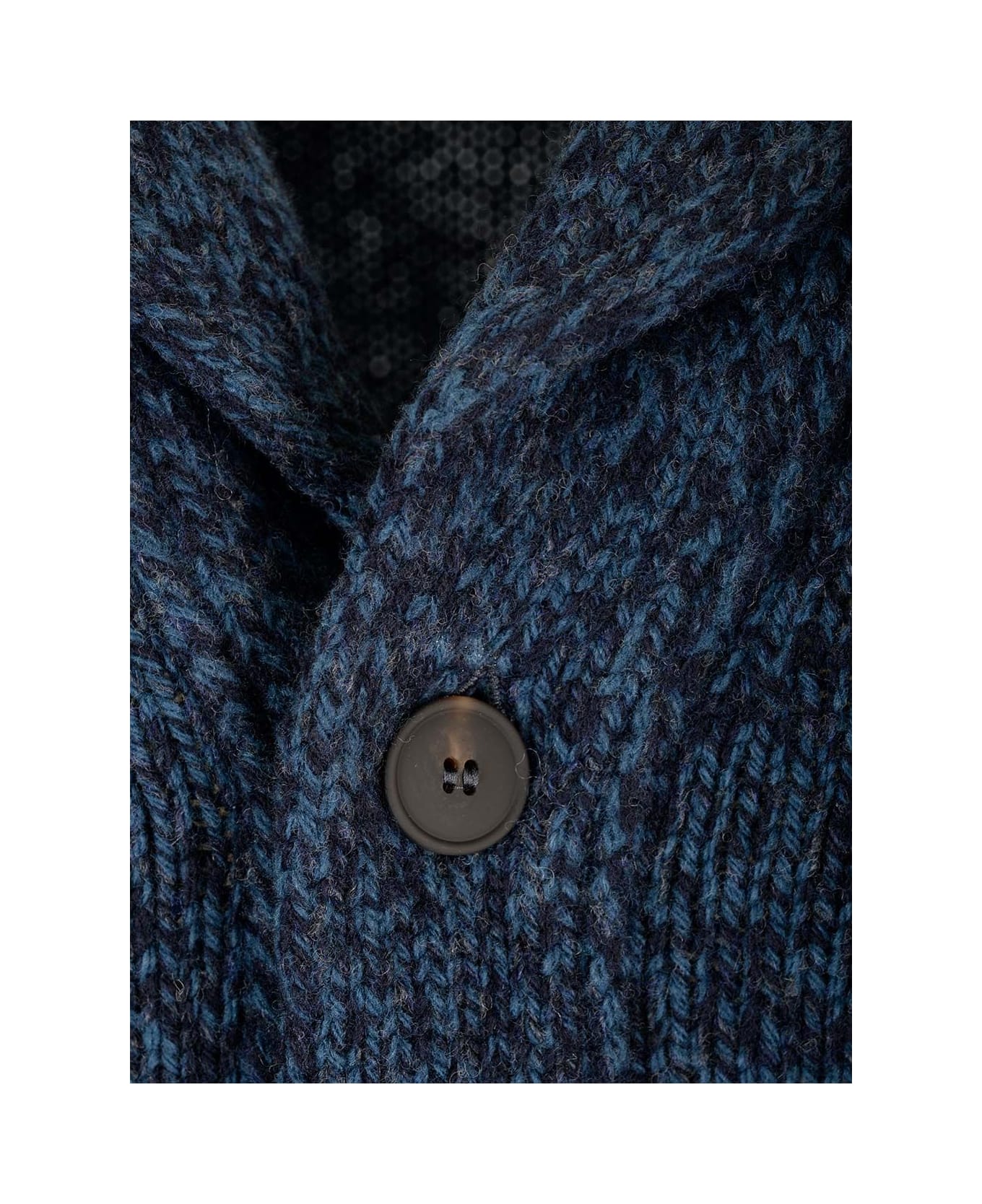 Barba Napoli Cardigan In Pure Virgin Wool - Blue