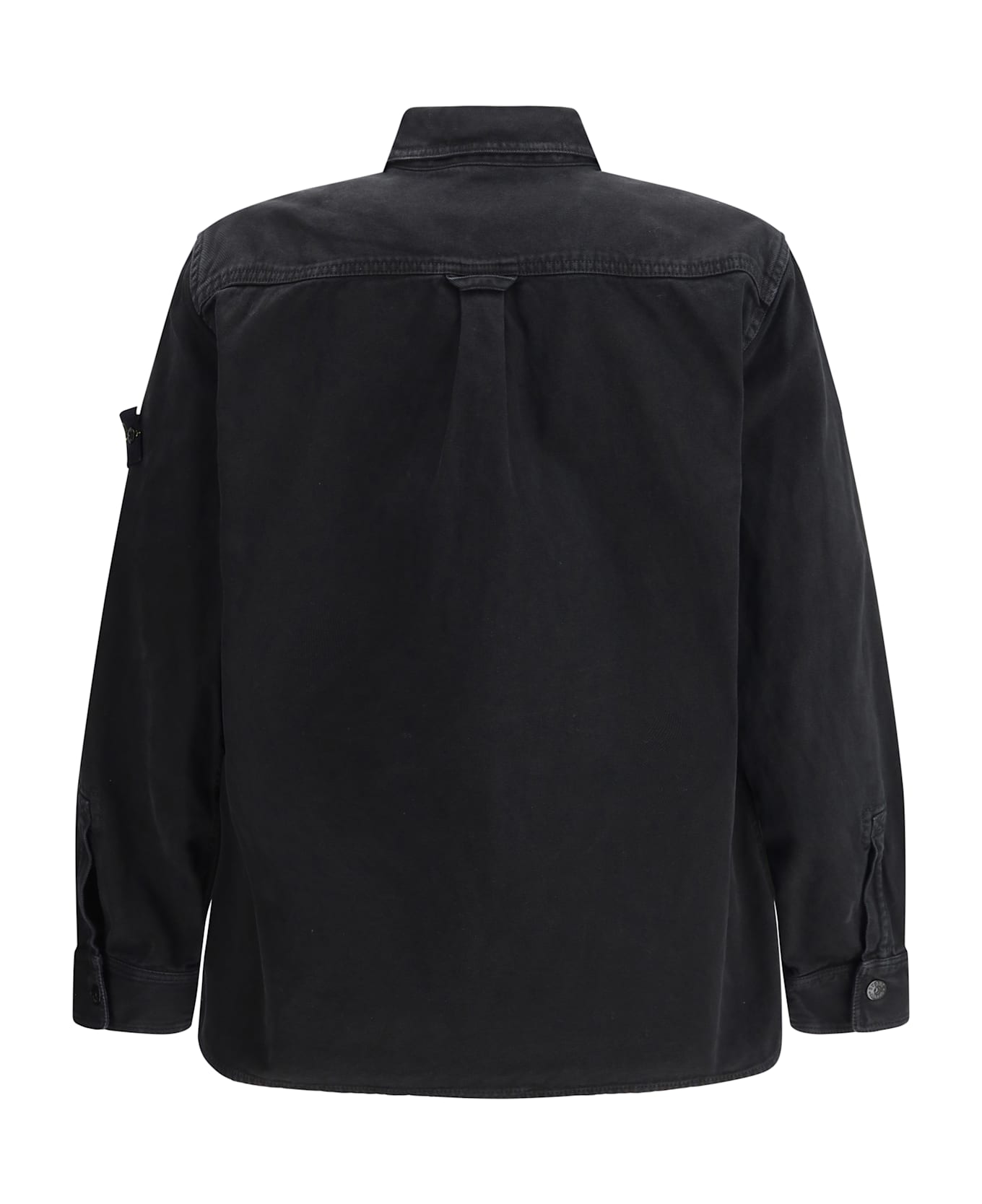 Stone Island Cotton Overshirt - BLACK
