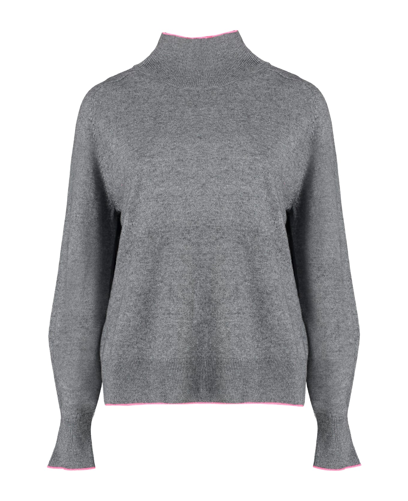 Pinko Wool Blend Turtleneck Sweater - Grey