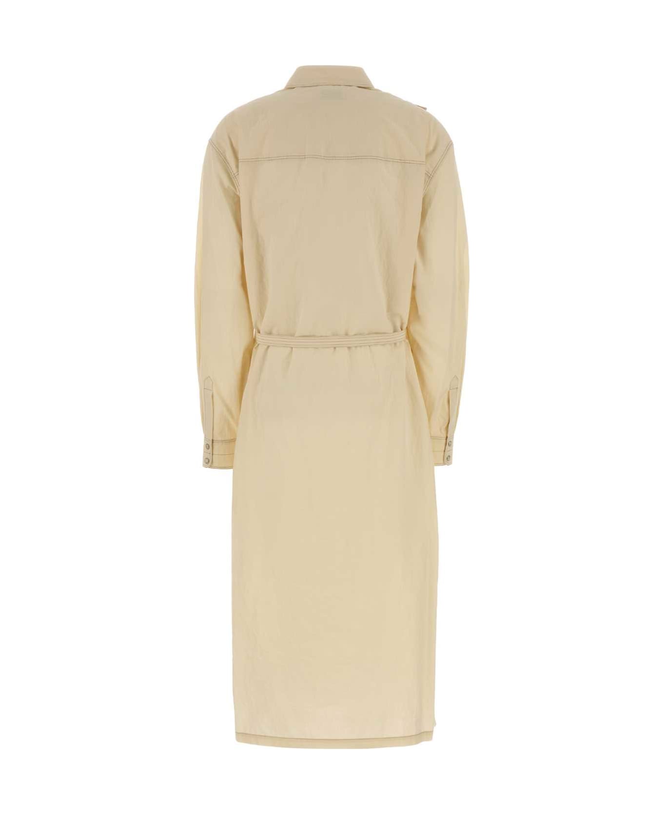 Lemaire Cream Cotton Shirt Dress - BUTTERMILK