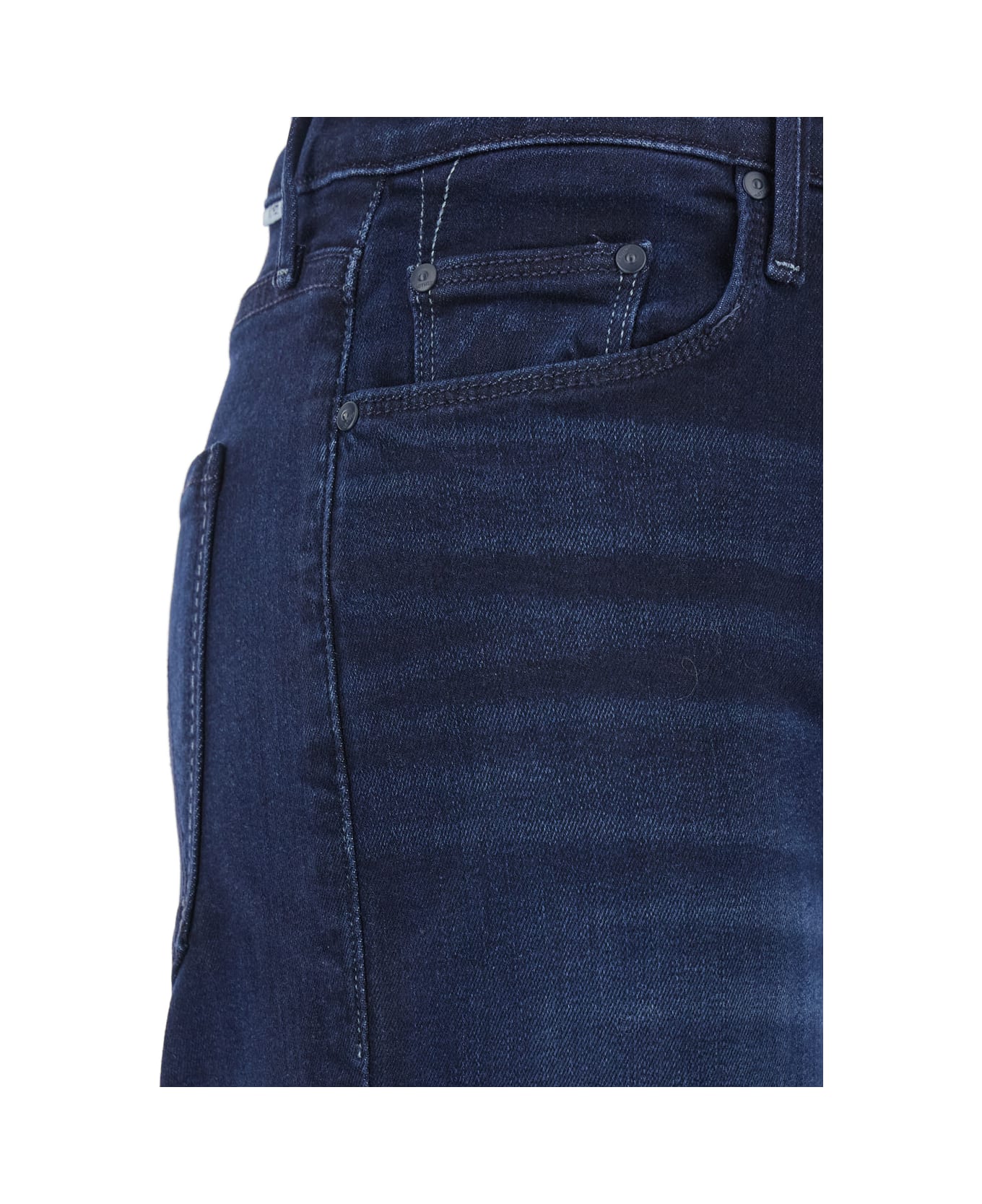 Mother 
the Twister Sneak
 Blue Jeans With Belt Loops And Wide Leg In Denim Woman - Blu