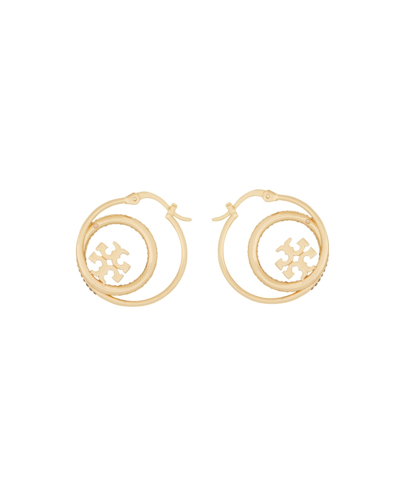 Tory Burch "miller" Hoop Earrings - GOLD