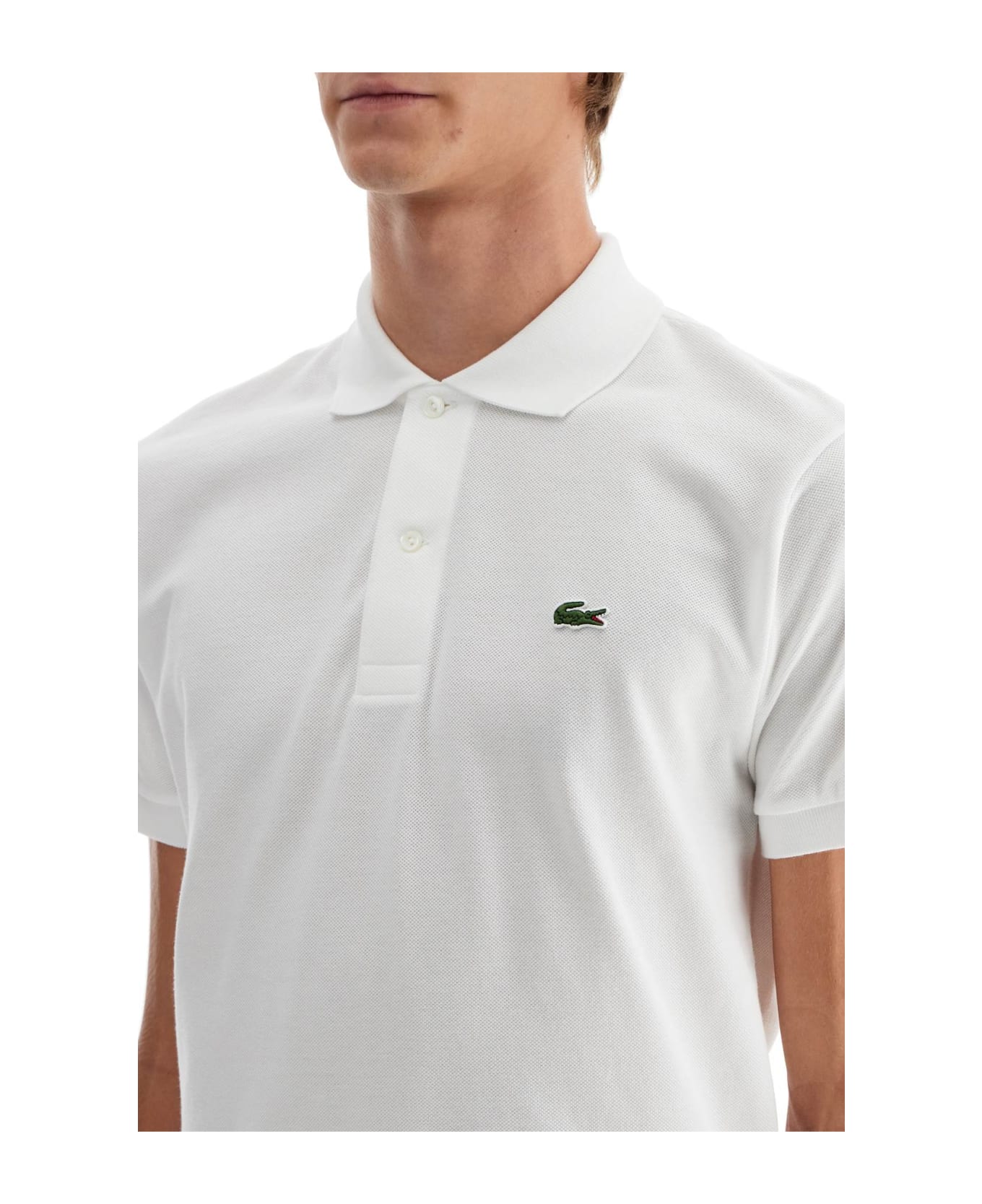 Lacoste Cotton Piquet Polo - Blanc