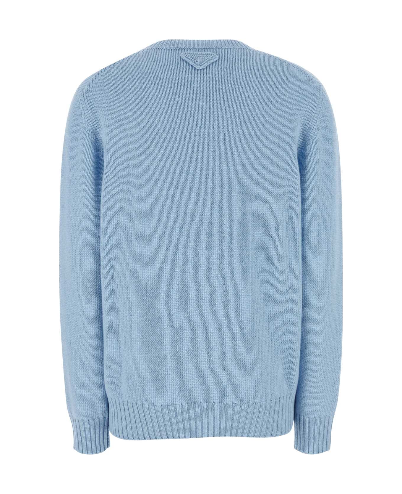 Prada Light Blue Wool Blend Sweater | italist