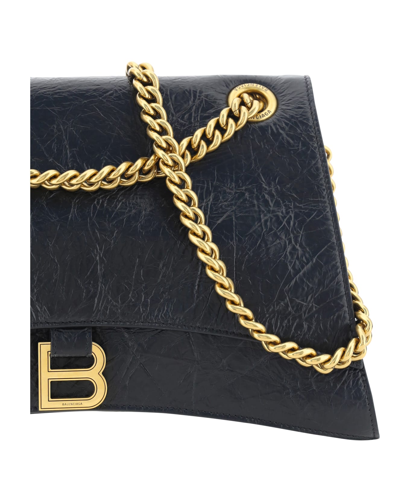 Balenciaga Medium Crush Shoulder Bag - Black