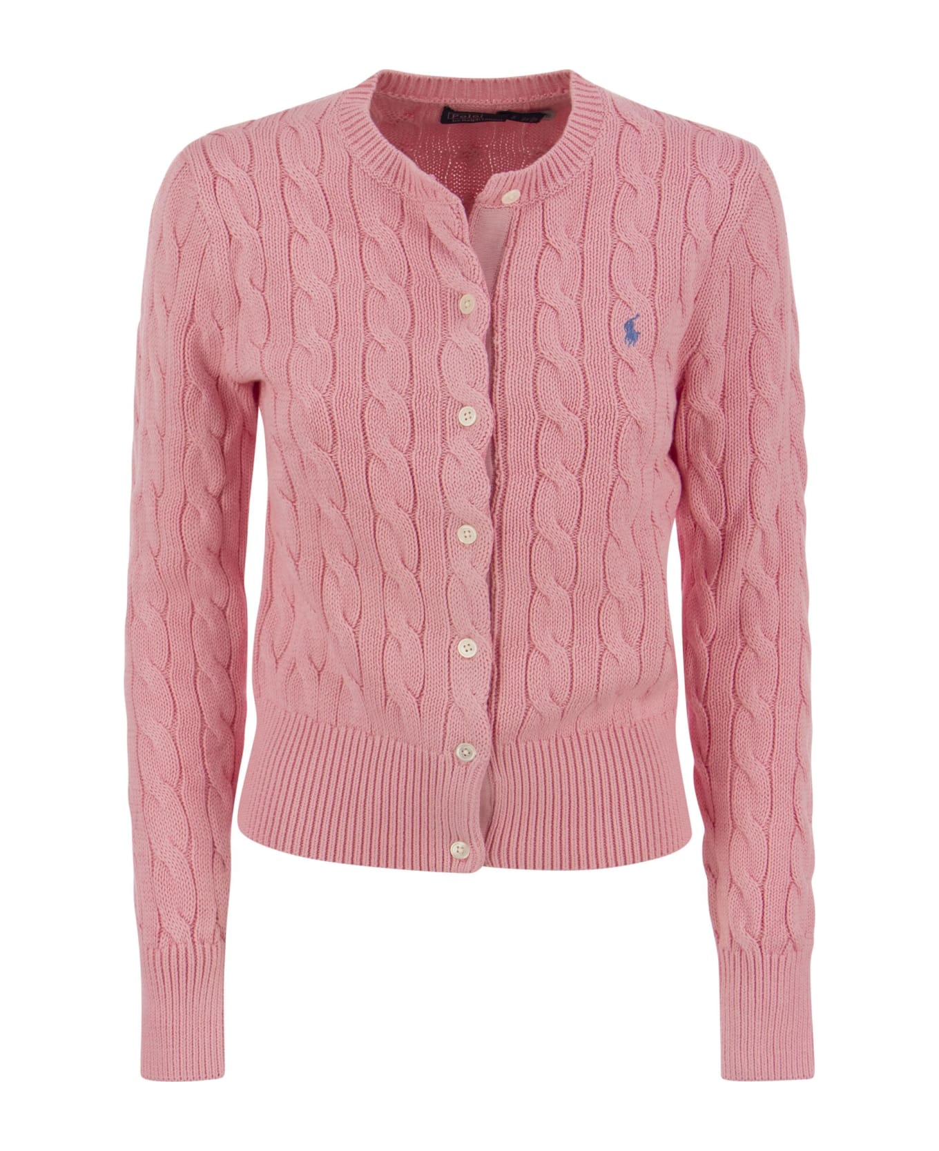 Polo Ralph Lauren Plaited Cotton Cardigan - Pink