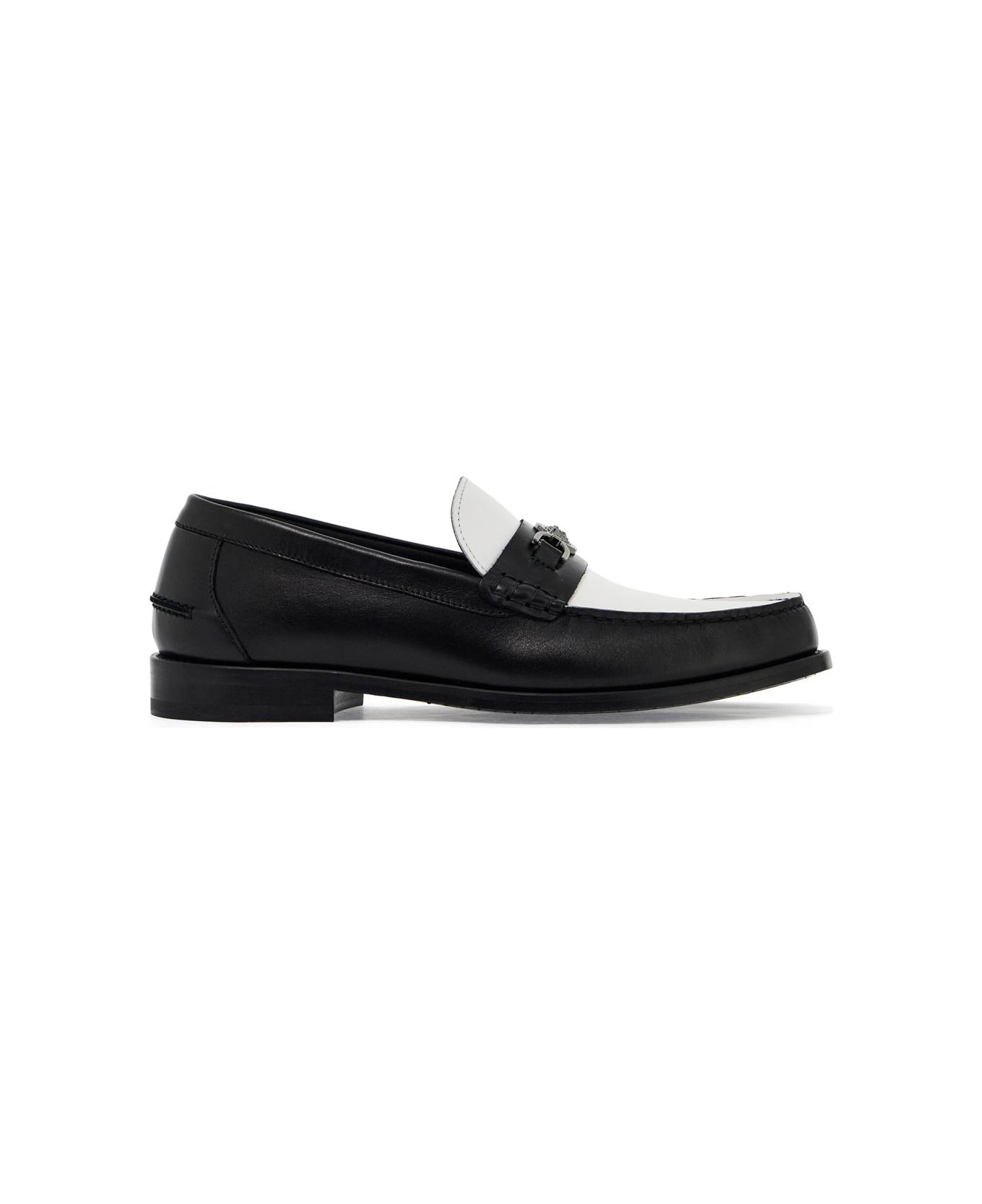 Versace Medusa '95 Loafers - BLACK-RUTHENIUM ULTRA BLA (Black)