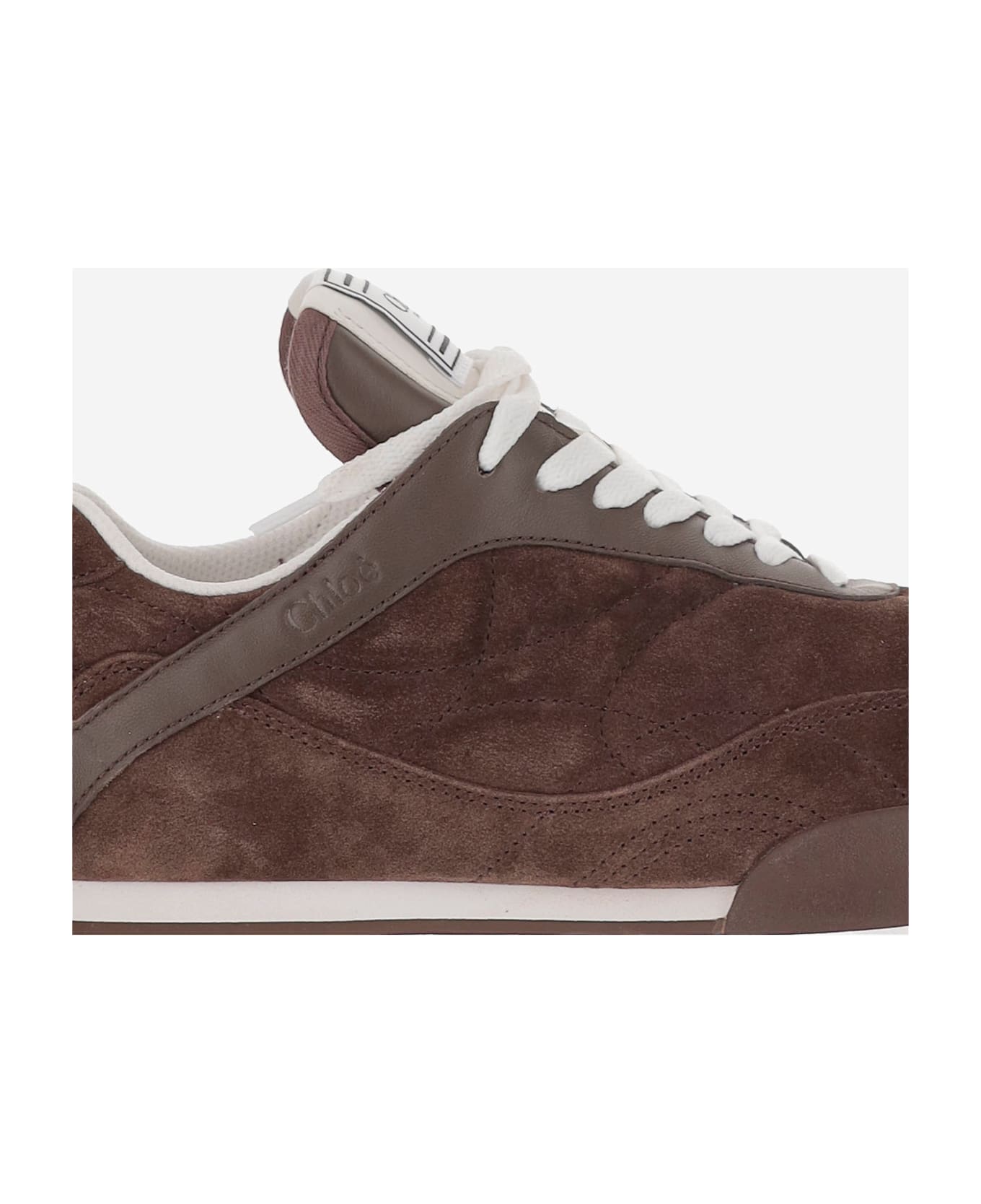 Chloé Brown Suede Chloã¨ Kick Sneakers - CHOCOLATEBROWN