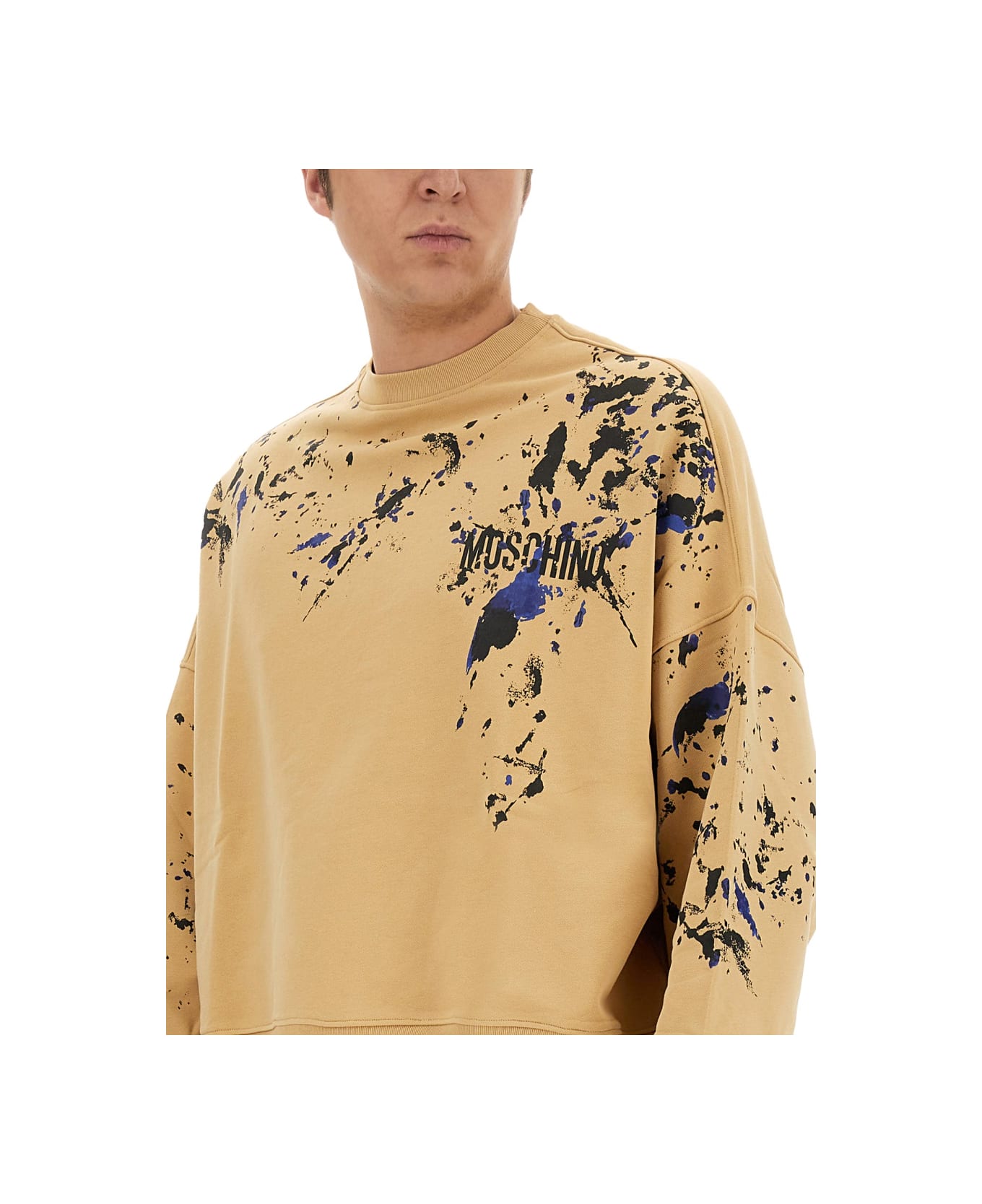 Moschino Cotton Sweatshirt - BEIGE フリース