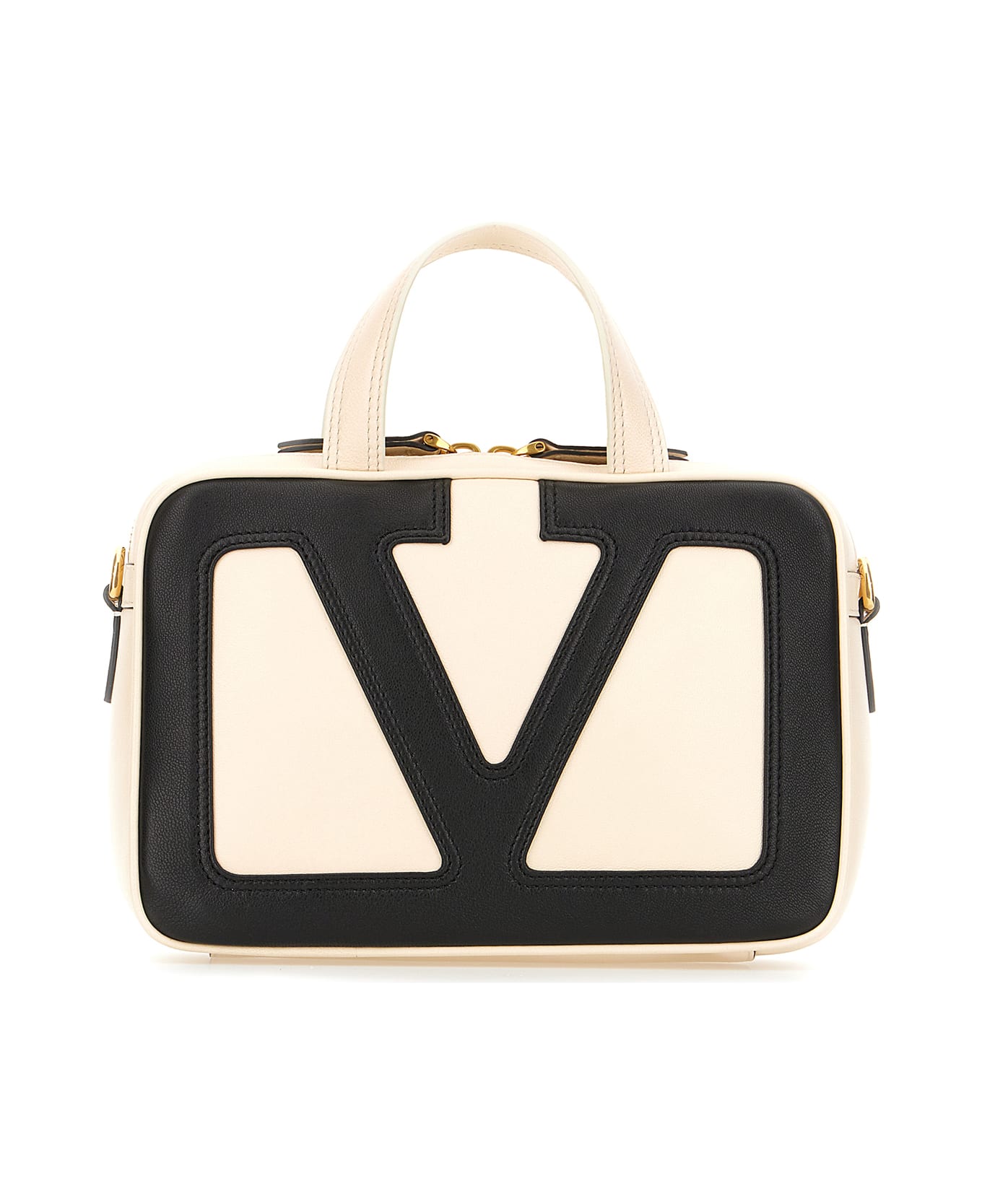 Valentino Garavani Sand Nappa Leather Viva Superstar Handbag - WHITE