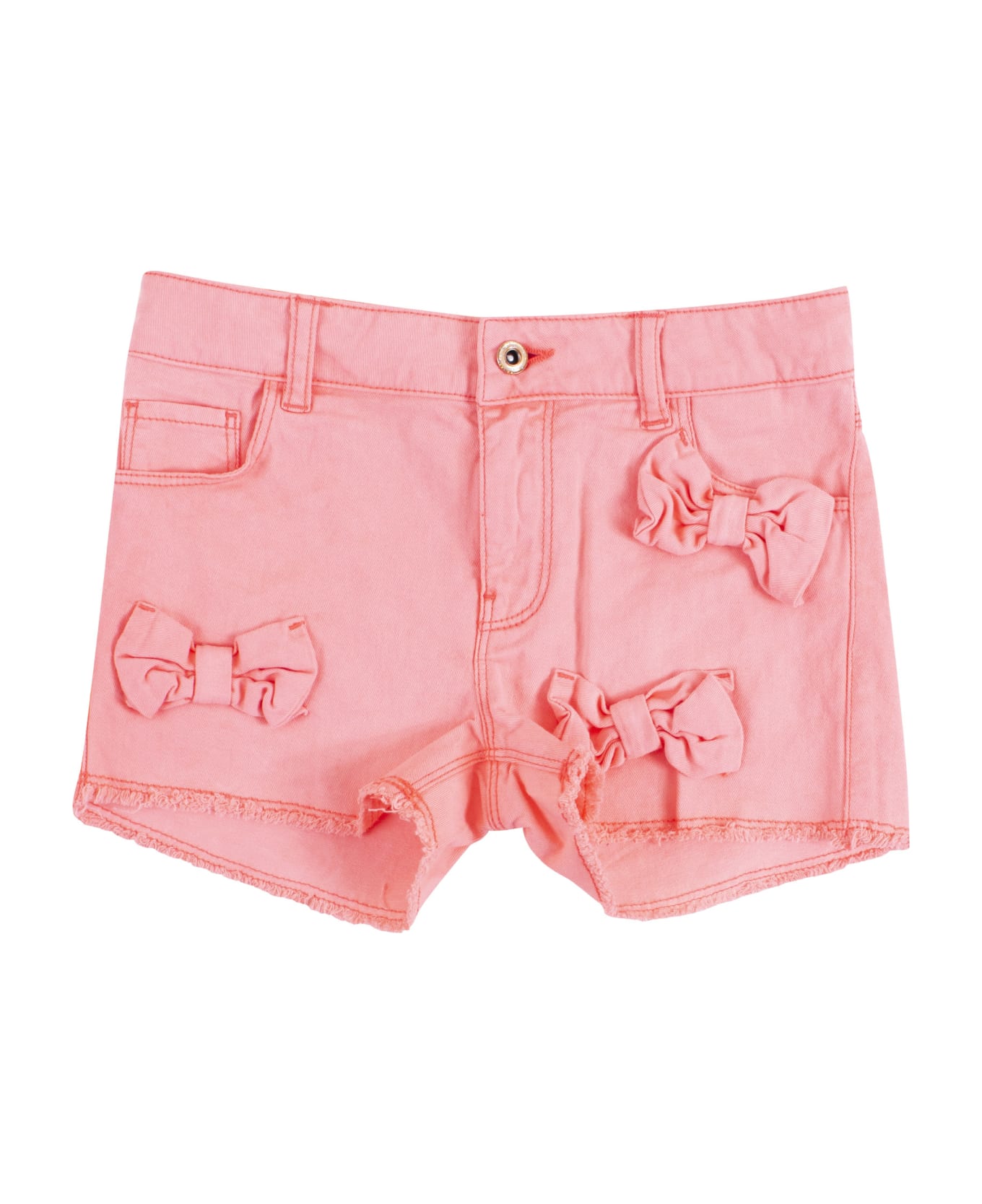 Billieblush Little Girl Shorts With Bows - Fucsia ボトムス