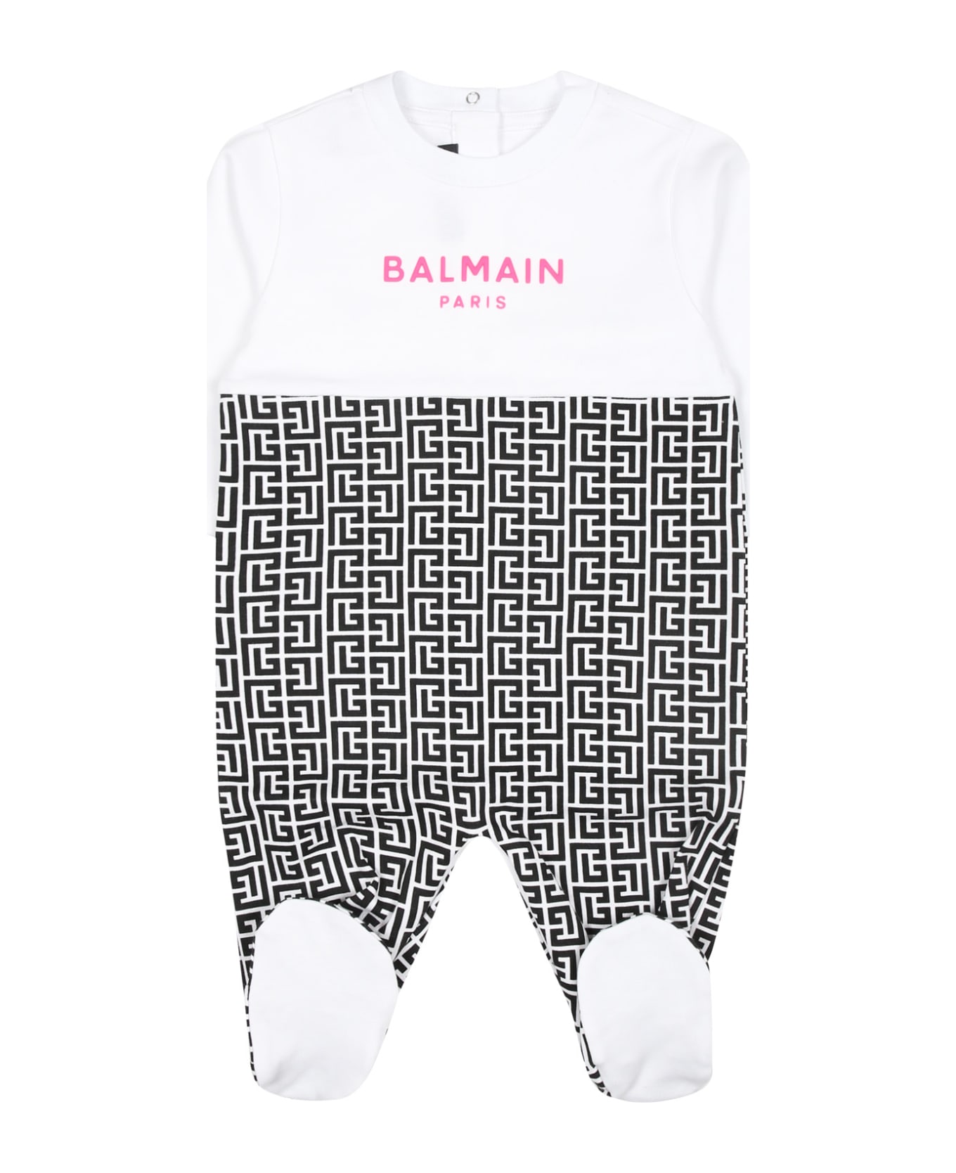 Balmain Multicolor Babygrown Set For Baby Girl With Logo - Multicolor ボディスーツ＆セットアップ