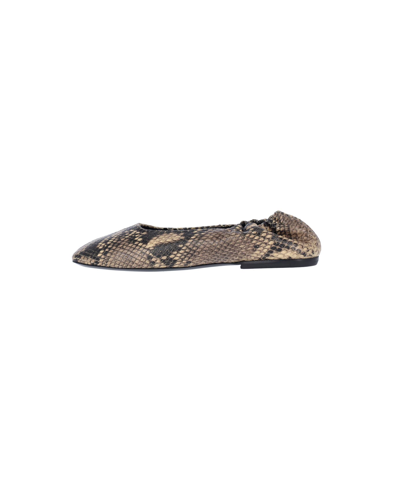 Dries Van Noten Leather Ballet Flats - Beige