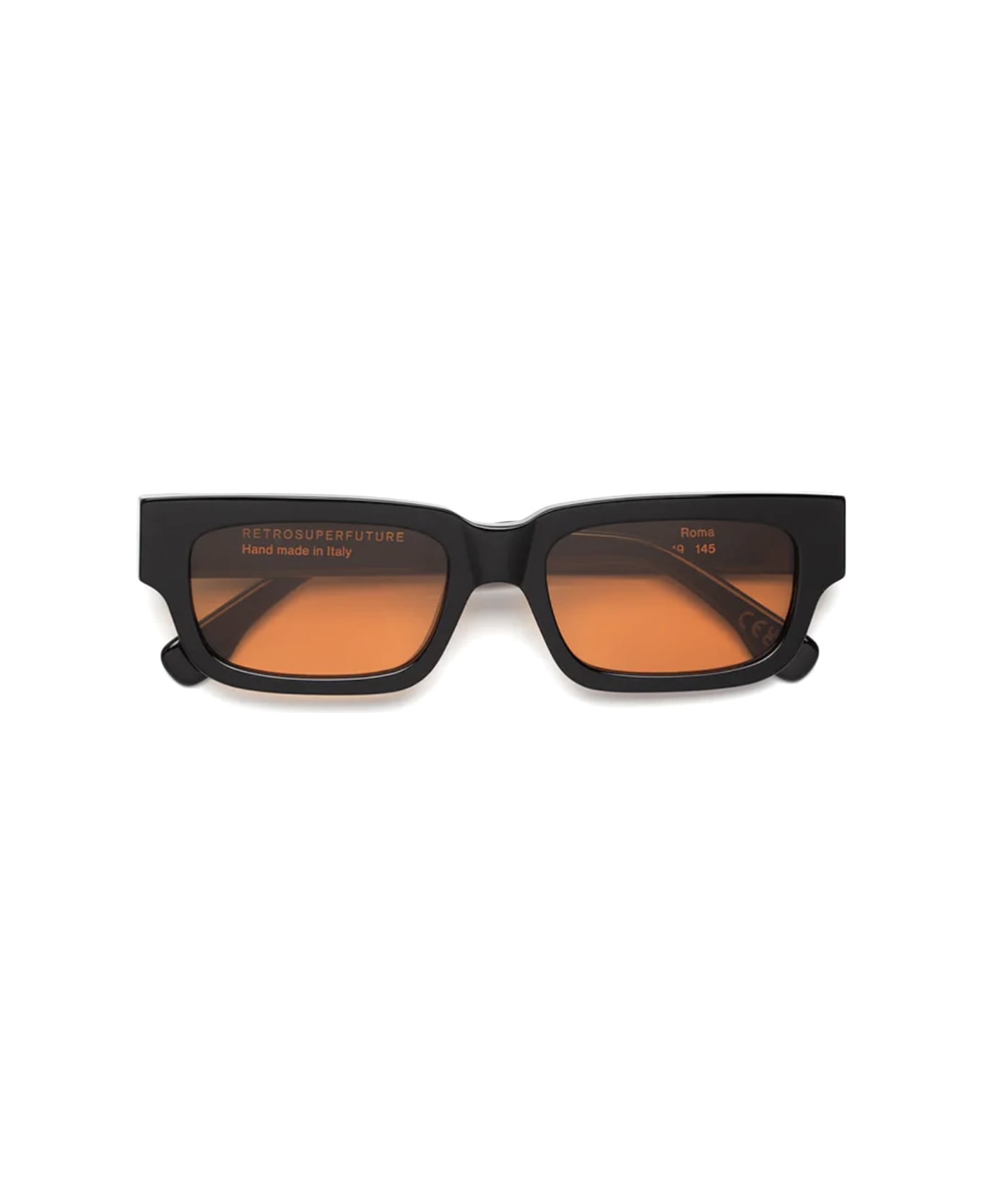 RETROSUPERFUTURE Roma Refined Black Sunglasses - Nero サングラス