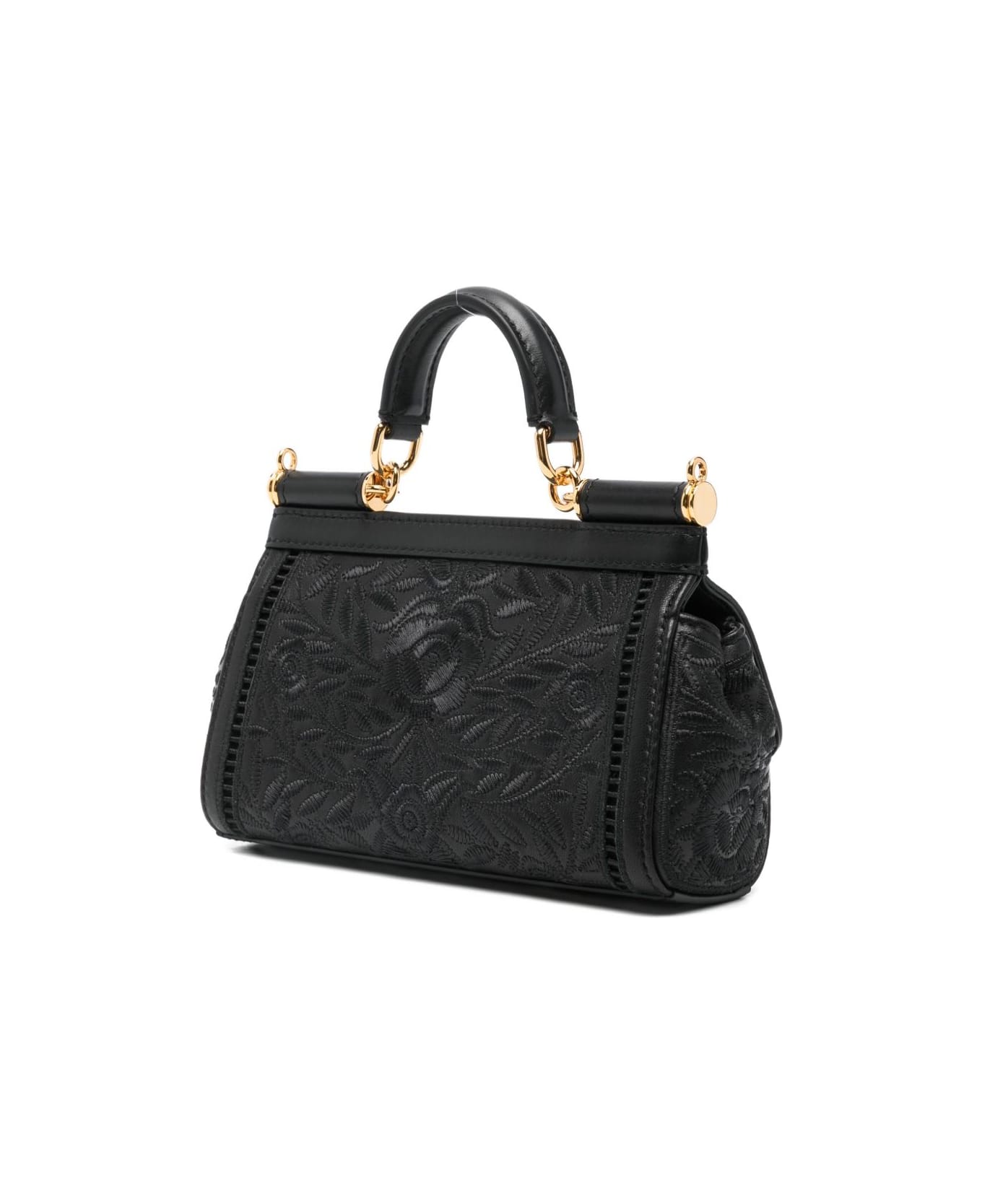 Dolce 
Gabbana Sicily Small Embroidered Handbag - Black