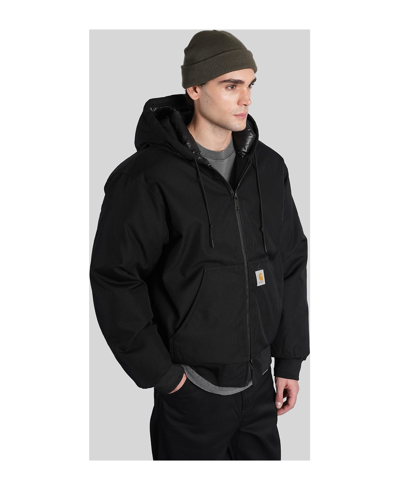Carhartt Og Active Cold Jkt Casual Jacket In Black Nylon - black