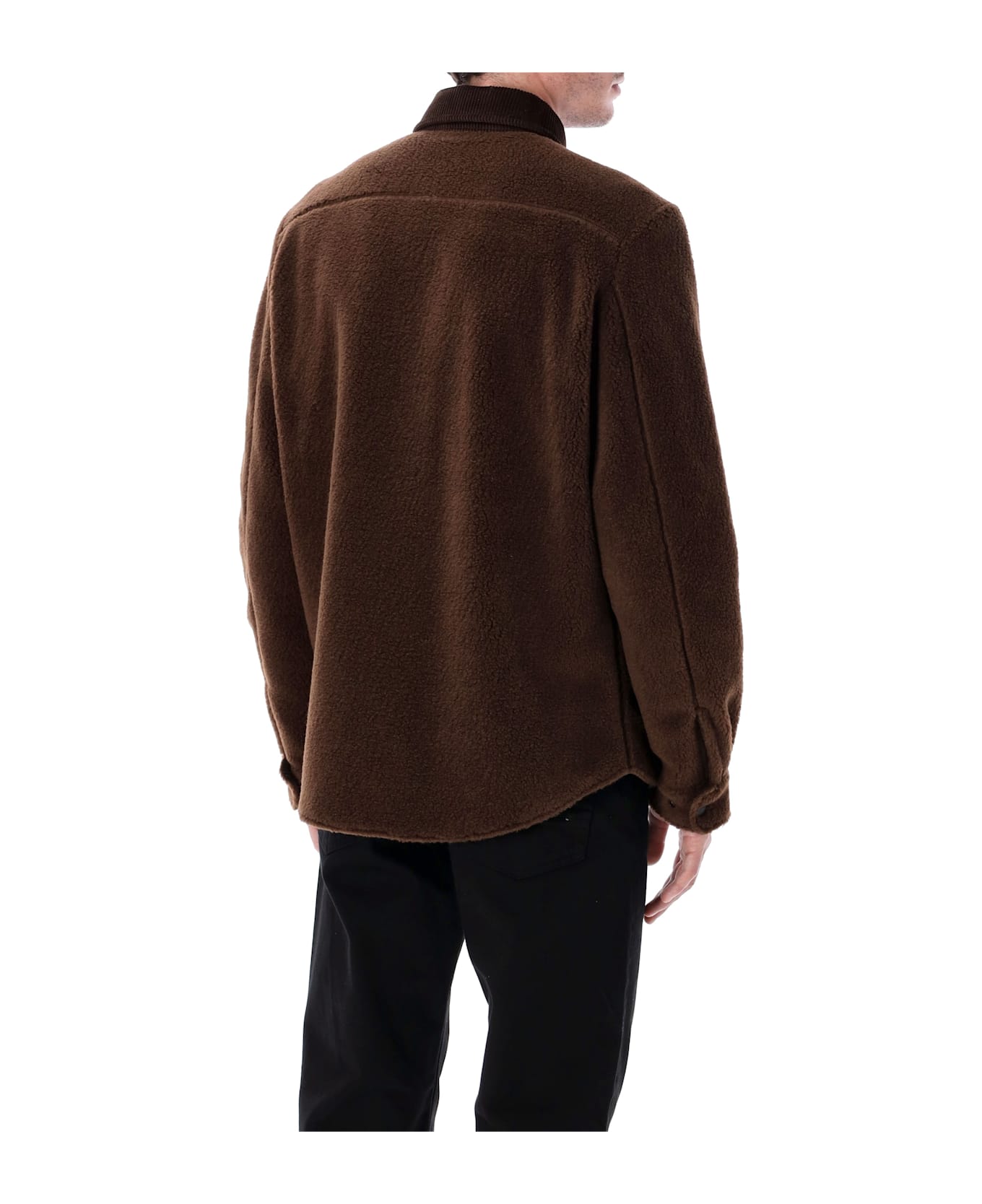 Moncler Fleece Overshirt - BROWN シャツ