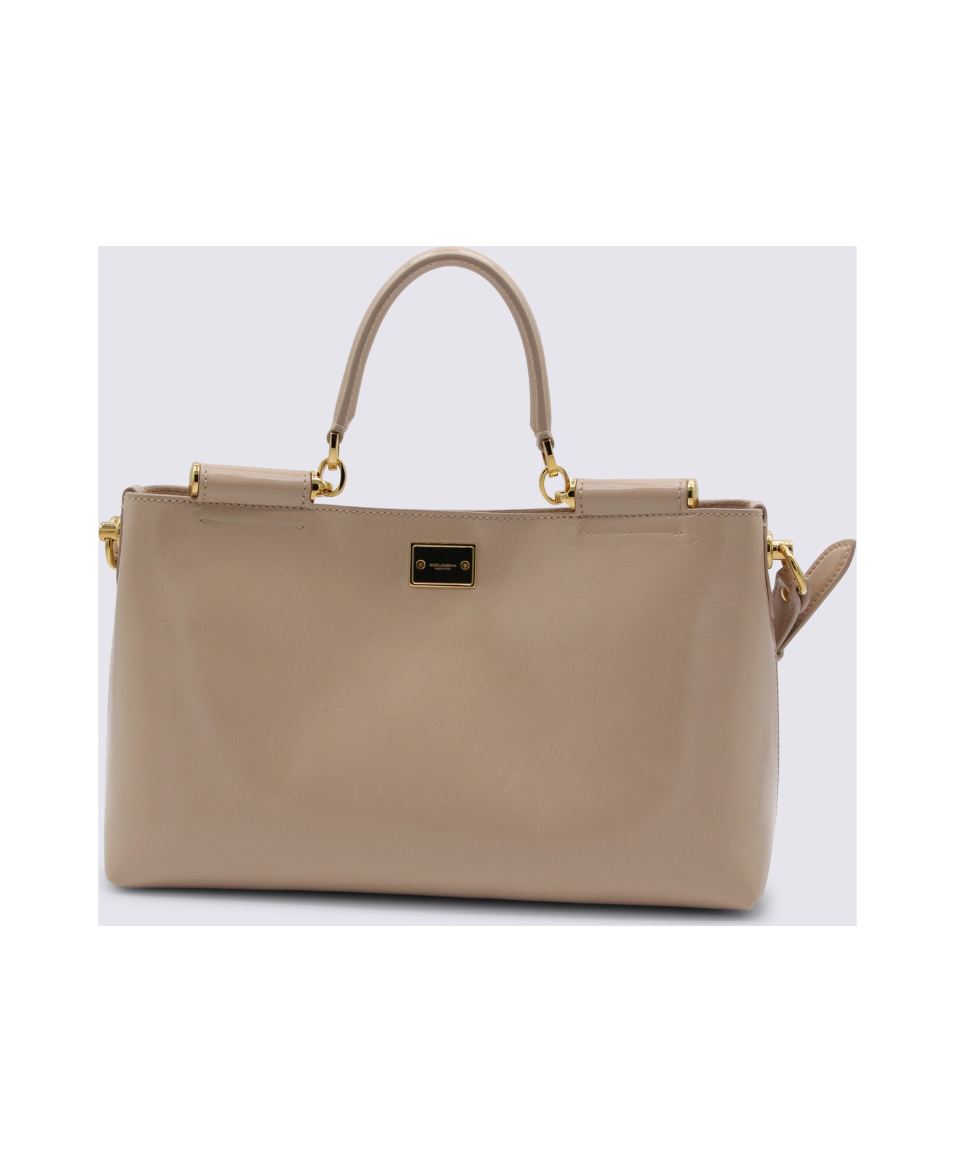 Dolce & Gabbana Nude Leather My Sicily Shoulder Bag - Nude