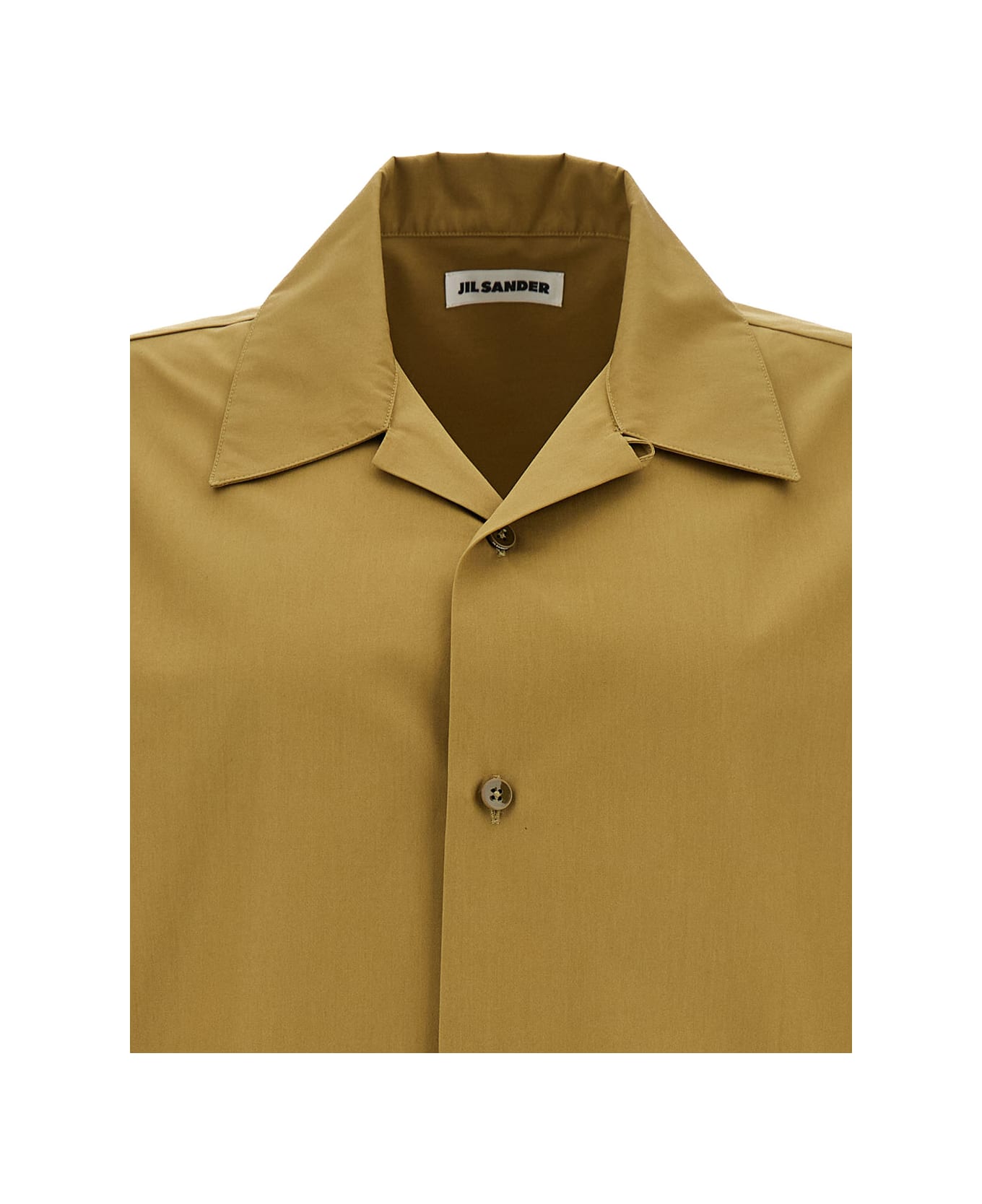 Jil Sander Mustard Yellow Bowling Shirt In Cotton Man - Beige
