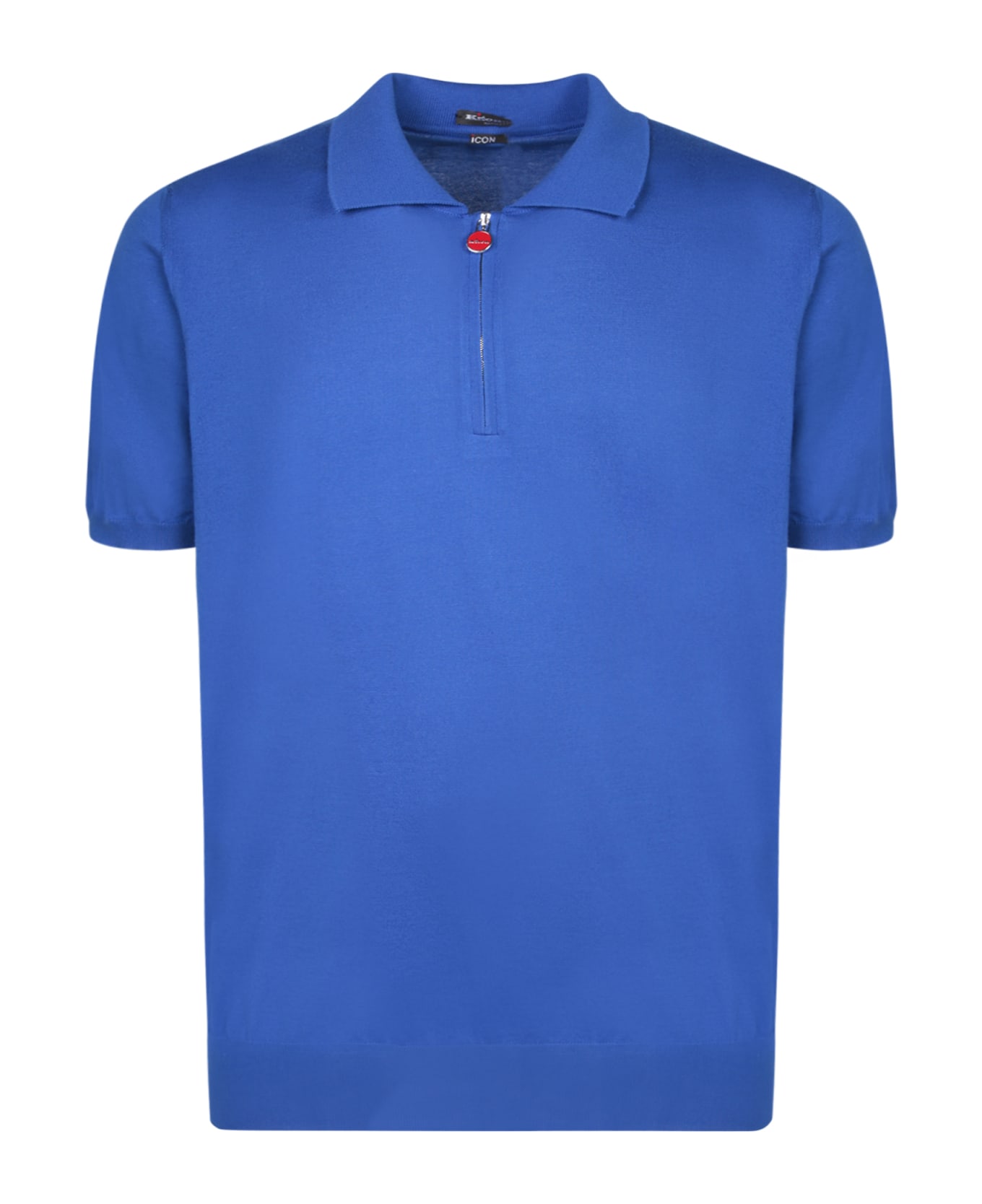 Kiton Iconic Electric Blue Cotton Polo Shirt - Blue