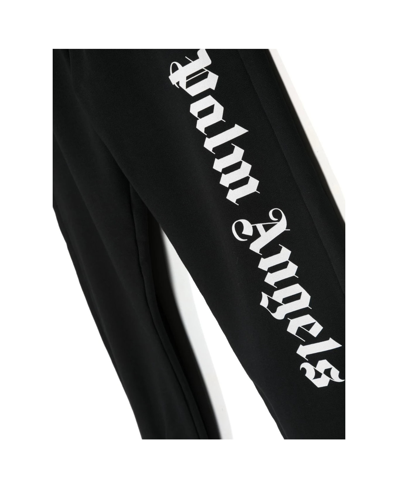 Palm Angels Black Joggers With Logo - Black