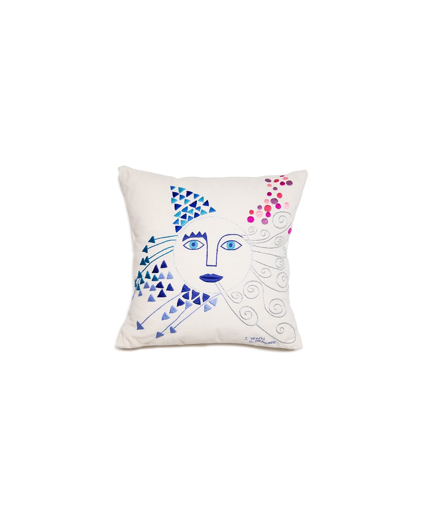 Le Botteghe su Gologone Cushions Embroidered 50x50 Cm - White
