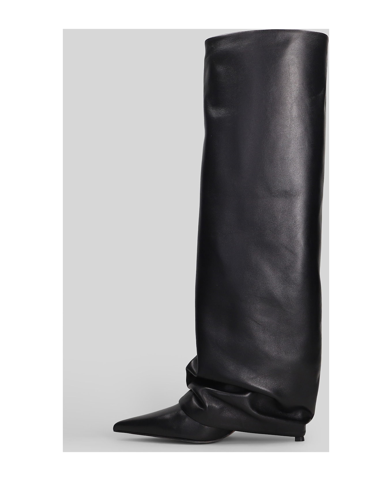 Aldo Castagna Irina High Heels Boots In Black Leather - black
