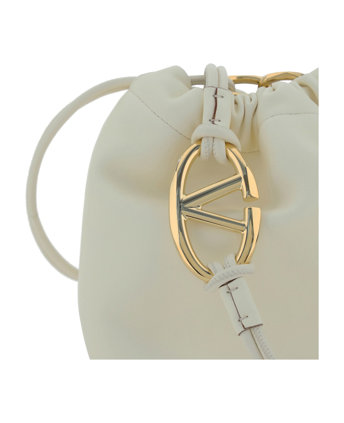 Valentino Garavani Mini Pouf Bucket Bag - Ivory