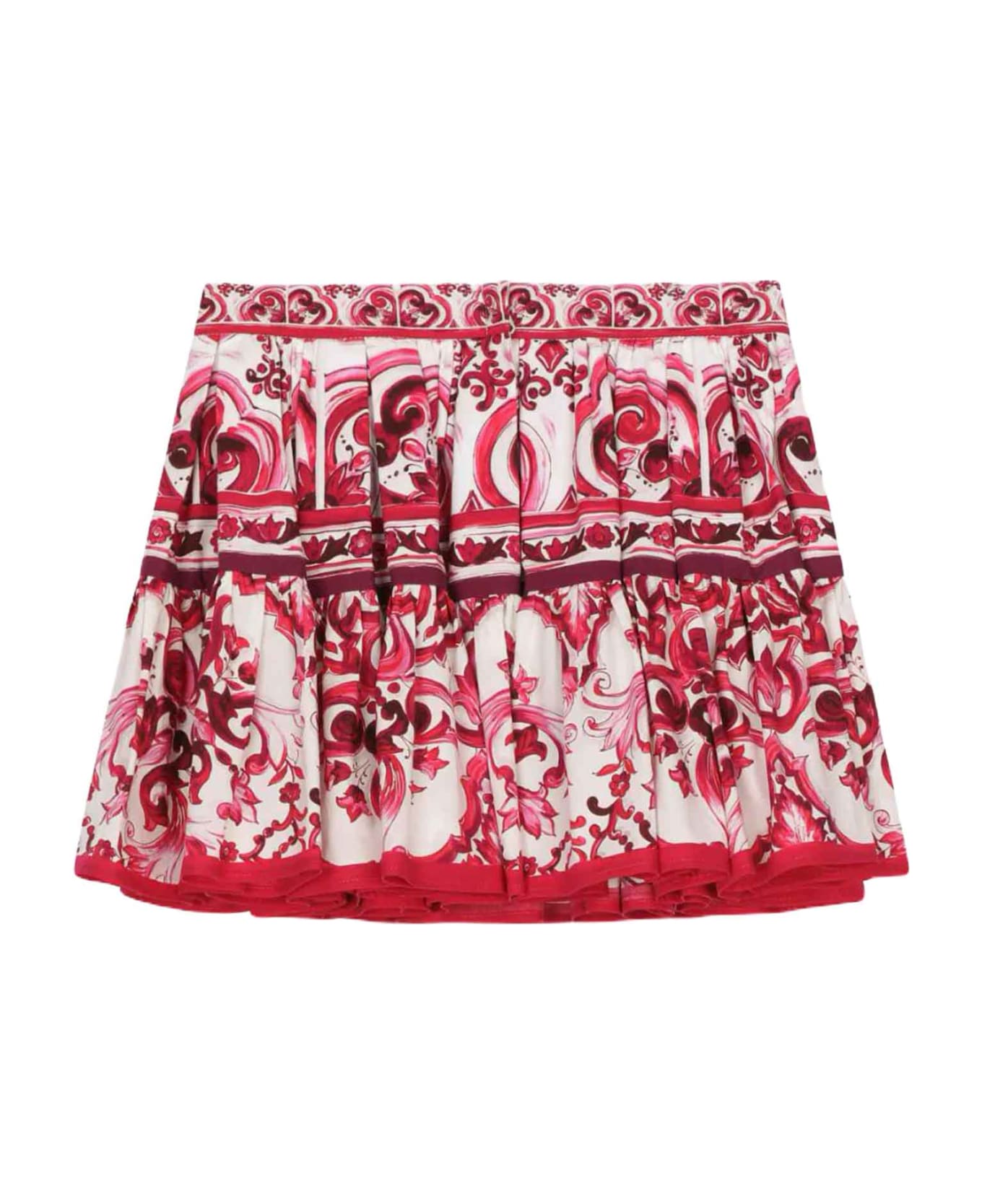 Dolce & Gabbana White/red Skirt Girl - Bianco ボトムス