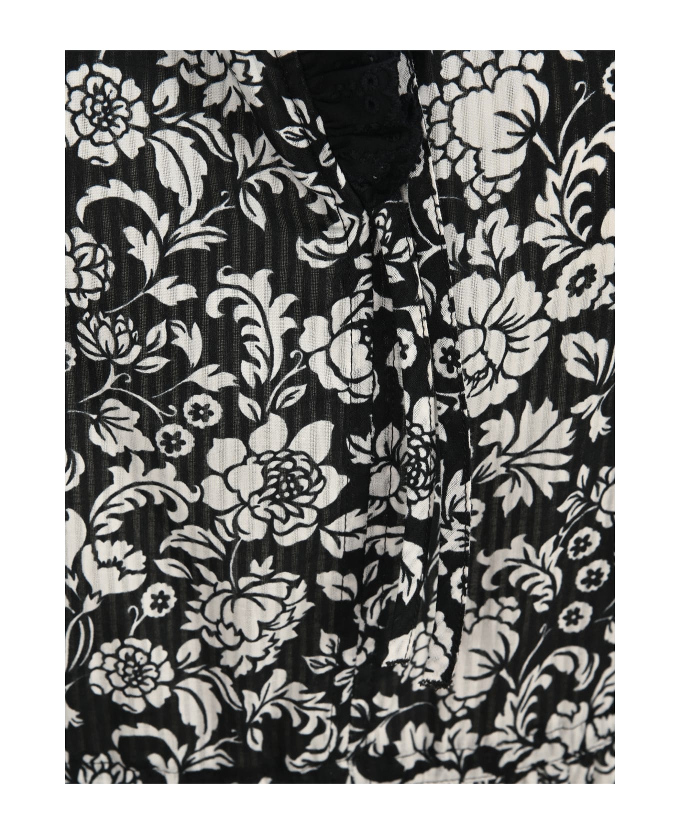 See by Chloé See By Chloe
 "graphic Peonies" Print Dress - BLACK - WHITE