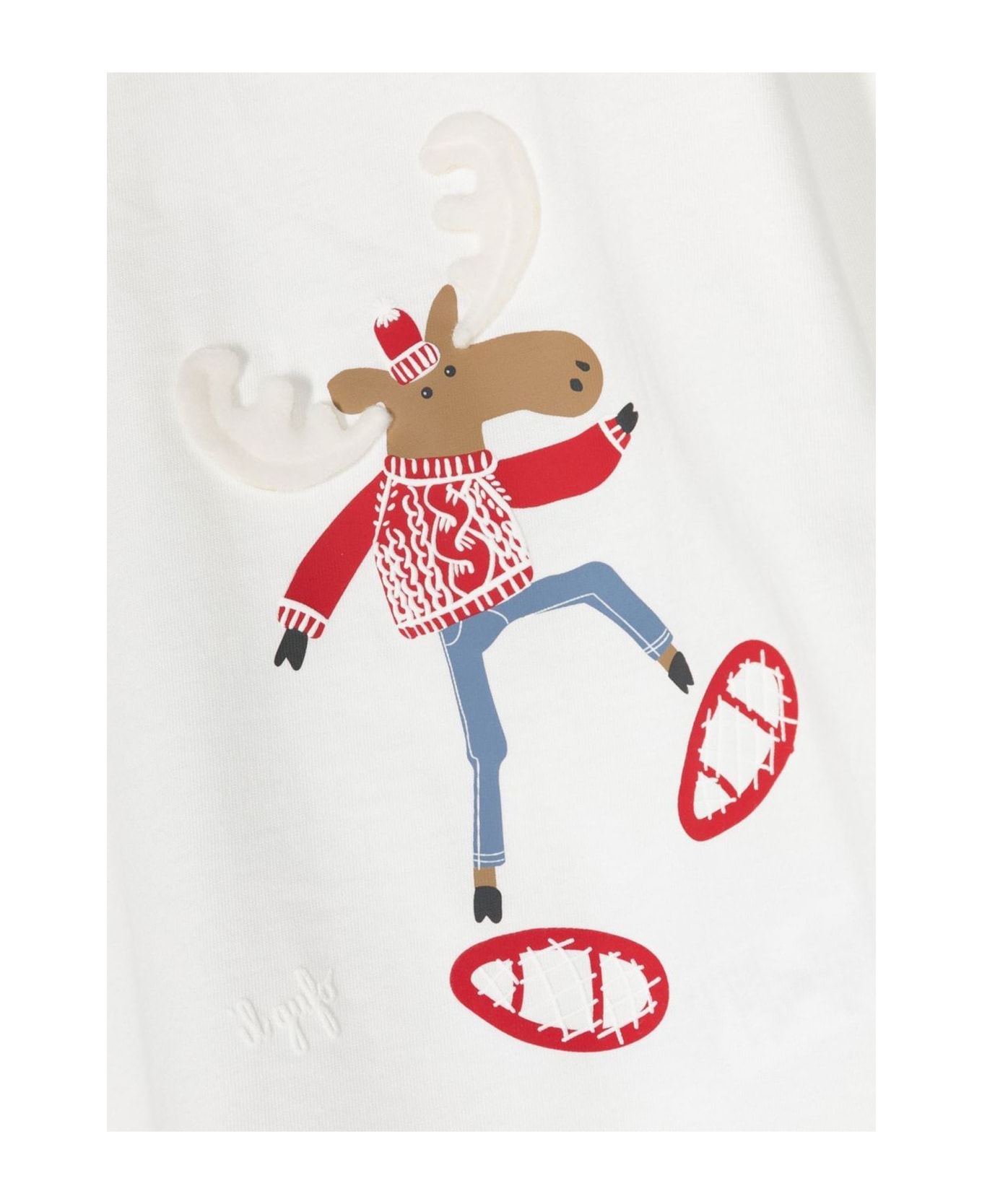 Il Gufo T-shirt M/l Reindeer - BIANCO