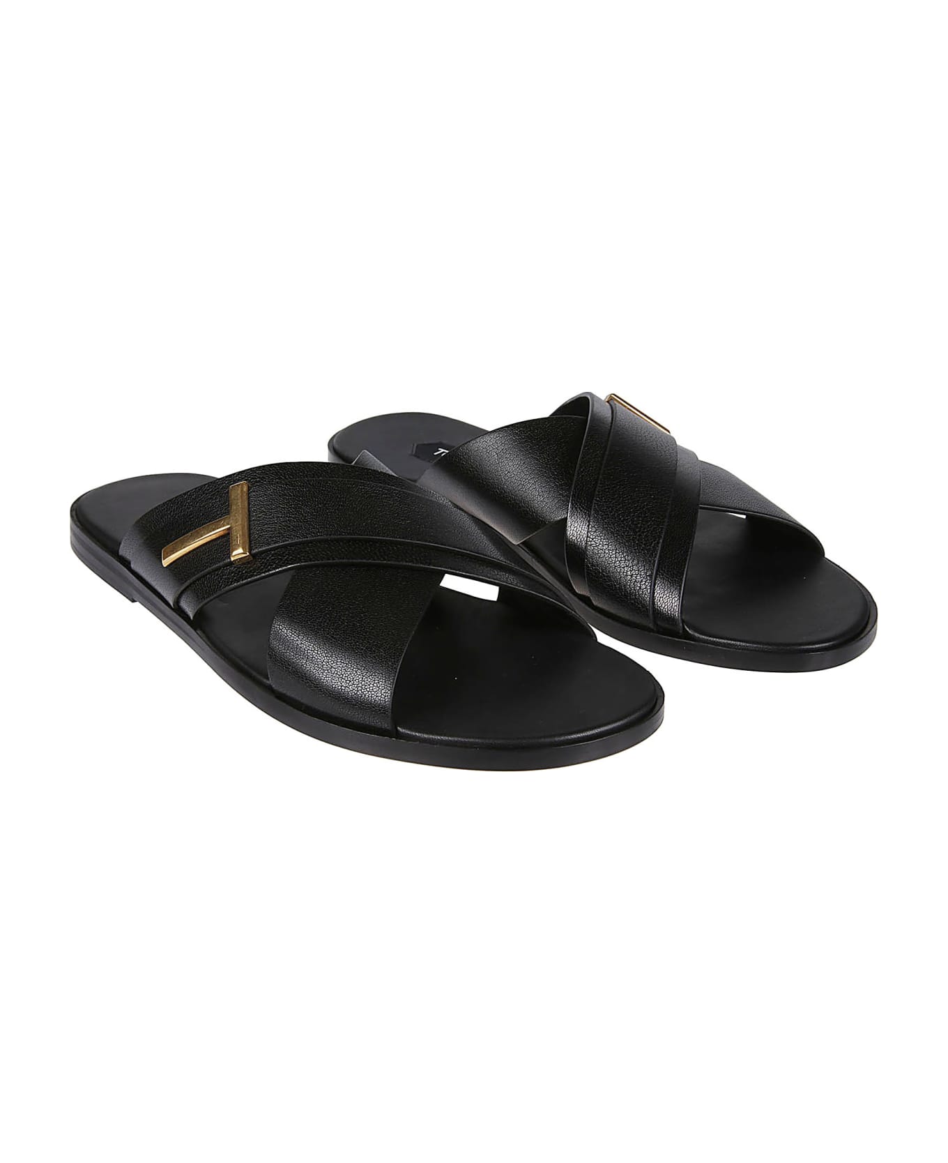 Tom Ford Leather Sandals - Black