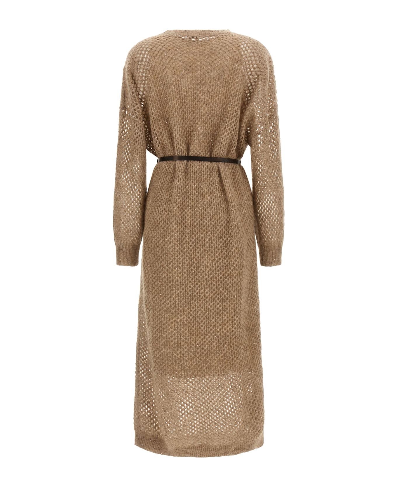 Brunello Cucinelli 
dazzling Net
 Dress - Beige