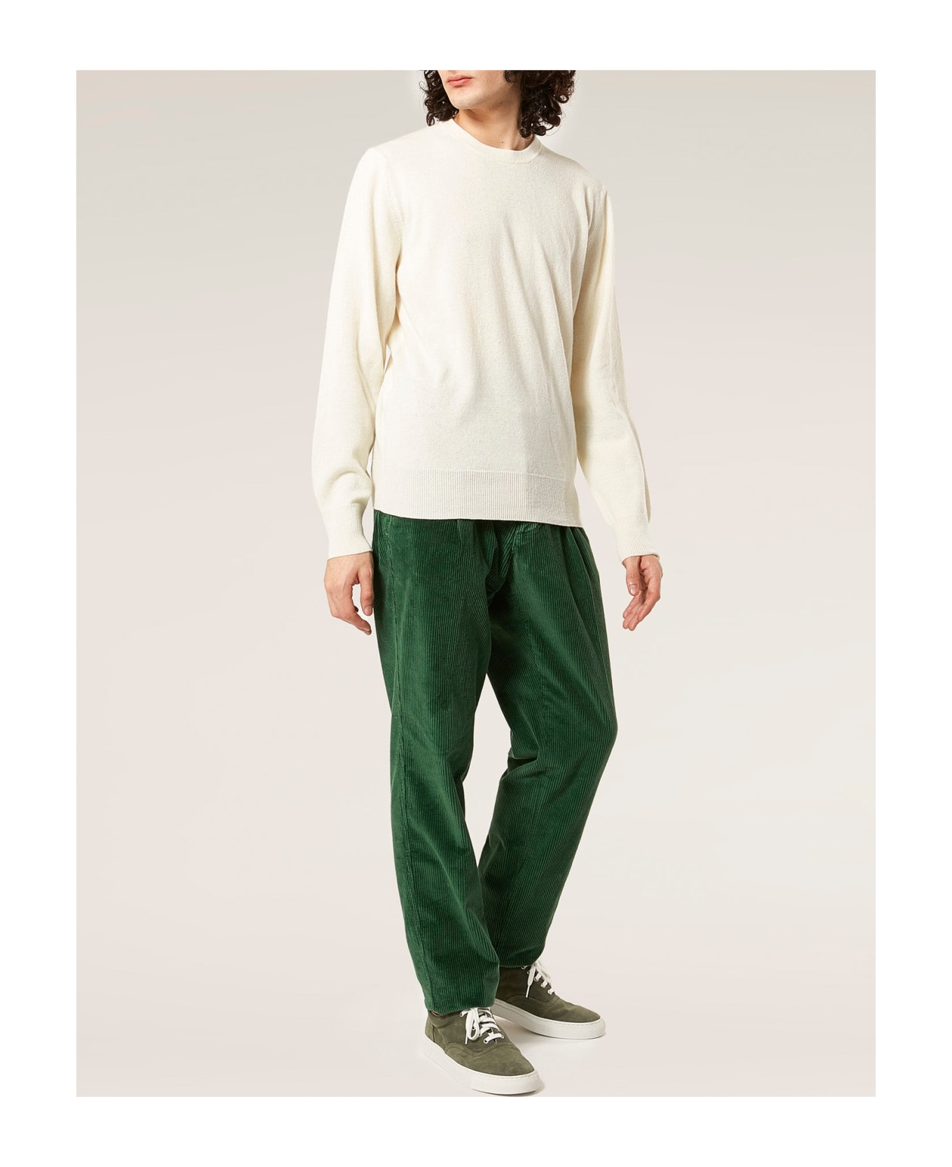 doppiaa Aantioco Single Pleatd Cotton Corduroy Trousers