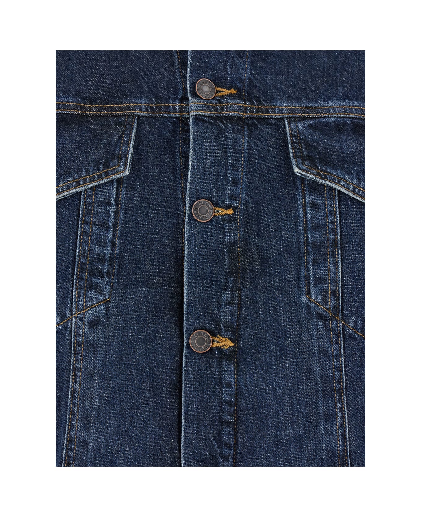 AGOLDE 
dalton
 Blue Jacket With Classic Collar And Puffed Sleeves In Denim Woman - Blu