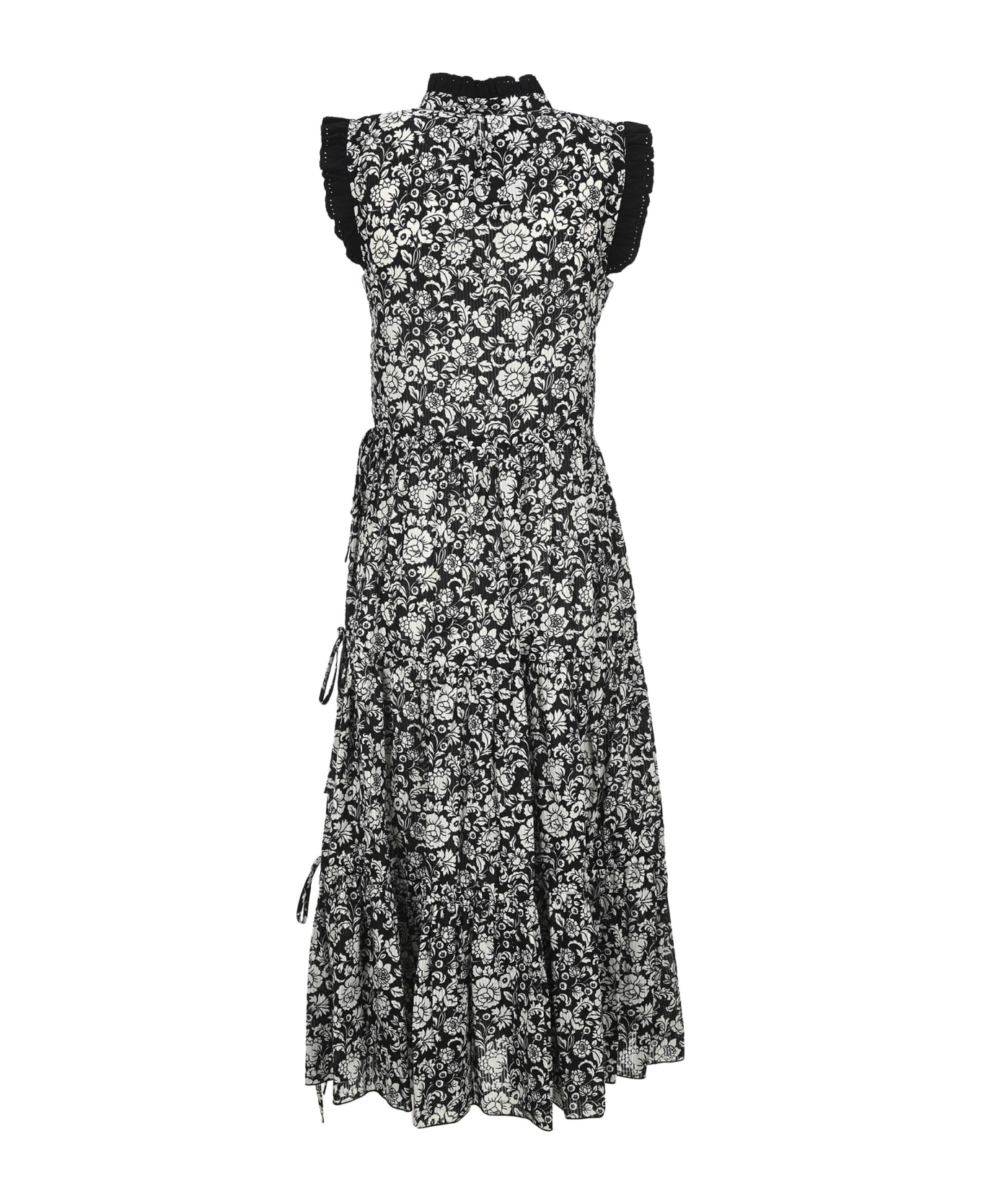 See by Chloé See By Chloe
 "graphic Peonies" Print Dress - BLACK - WHITE