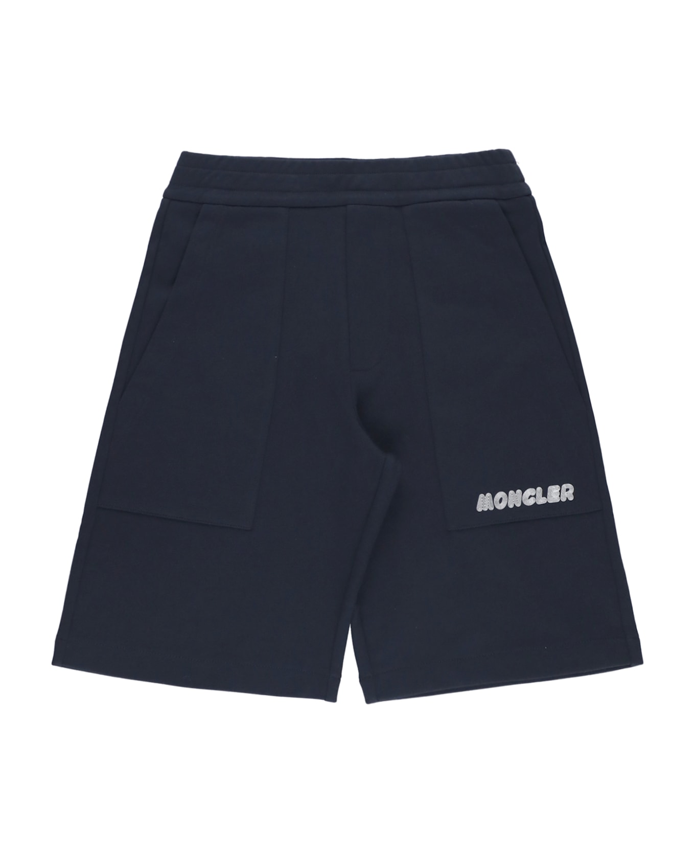 Moncler Logoed Bermuda Shorts - Blue