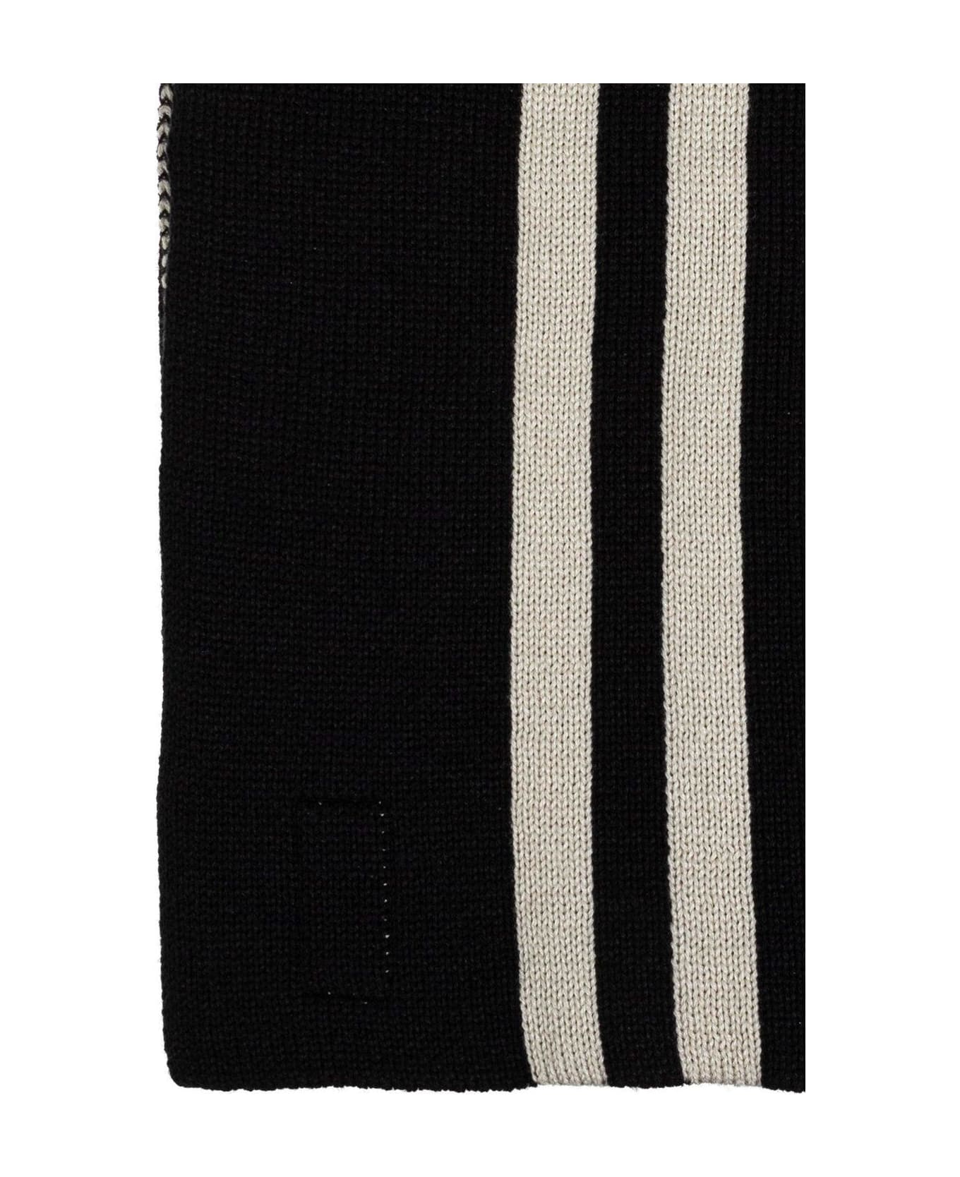 Y-3 Striped Scarf - Black