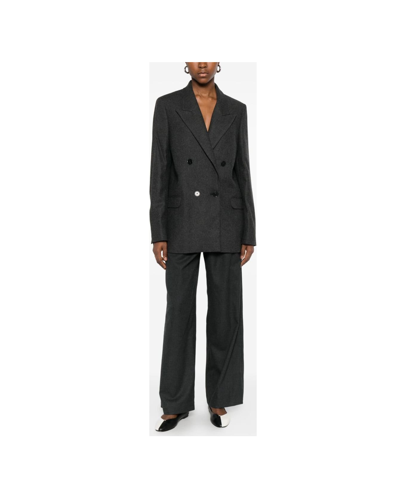 Closed Wool Blend Double-breasted Jacket - Grey