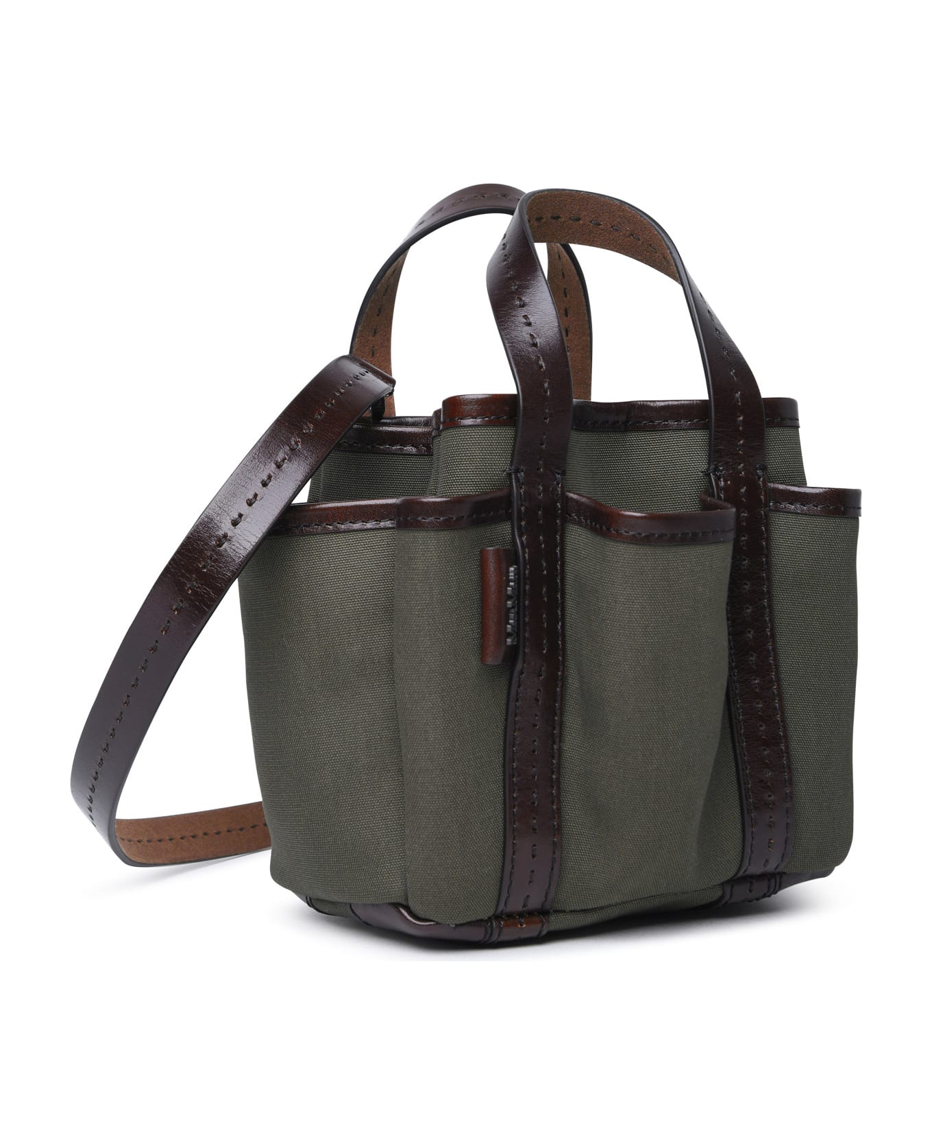 Max Mara 'giardiniera' Mini Bag In Green Cotton - Green