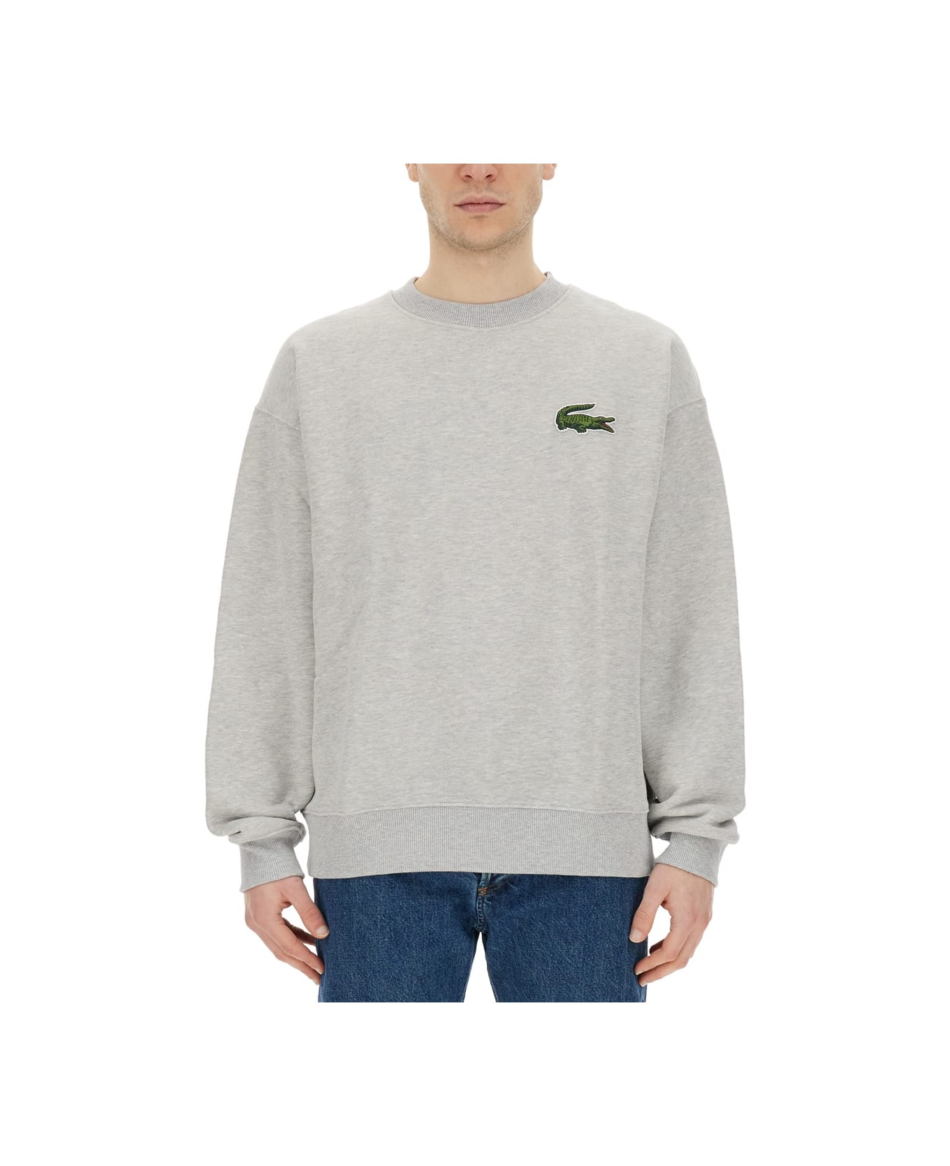 Lacoste Sweatshirt With Logo - GREY
